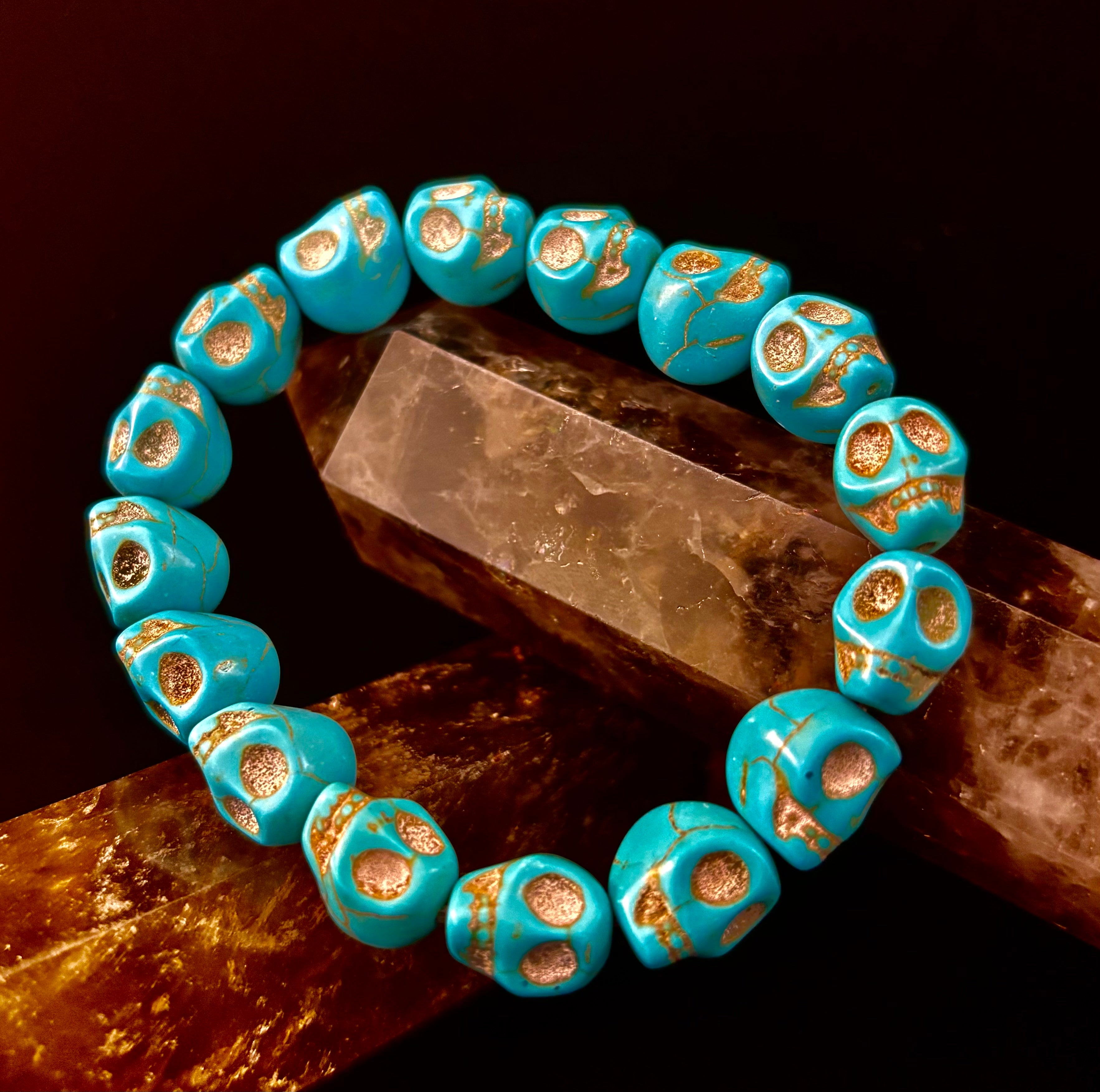 Turquoise Skull Energy Bracelet 💀💙 | | Wiccan Center