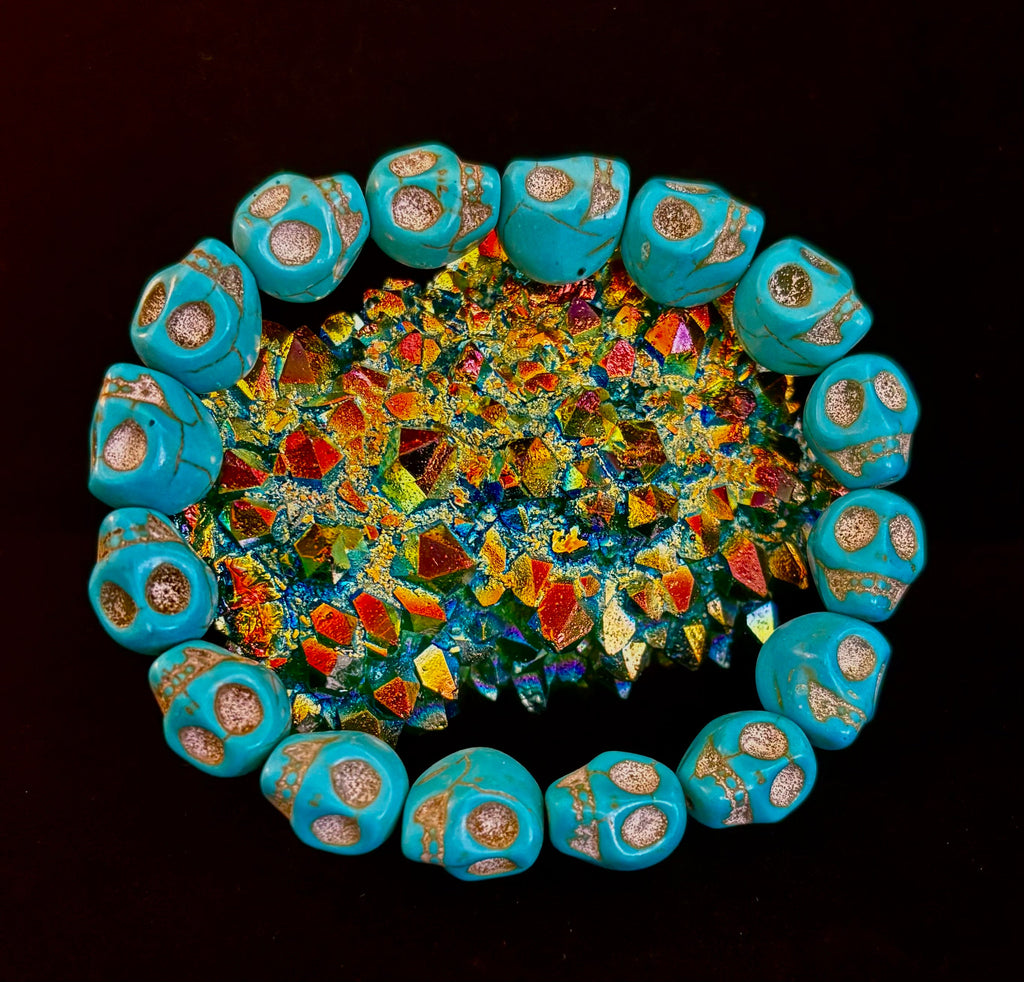Turquoise Skull Energy Bracelet 💀💙 | | Wiccan Center