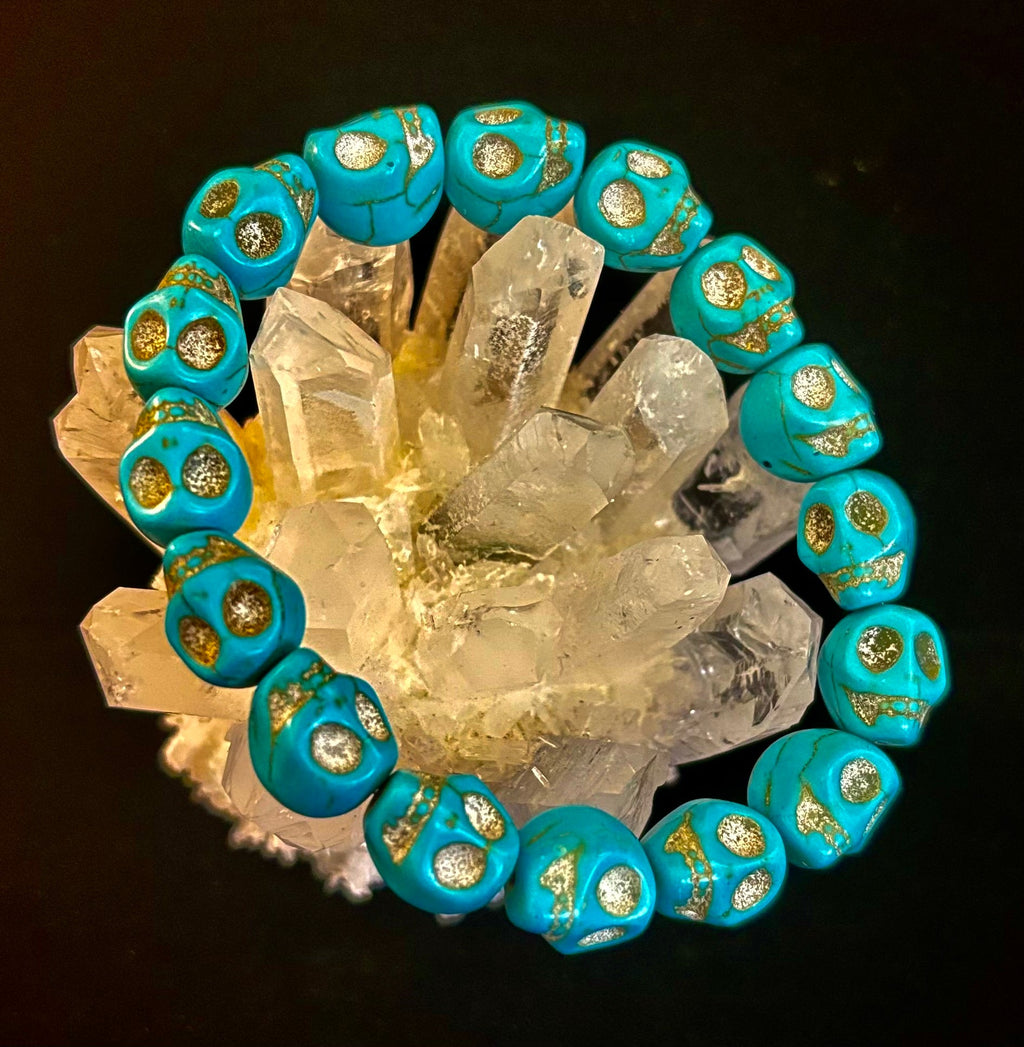 Turquoise Skull Energy Bracelet 💀💙 | | Wiccan Center