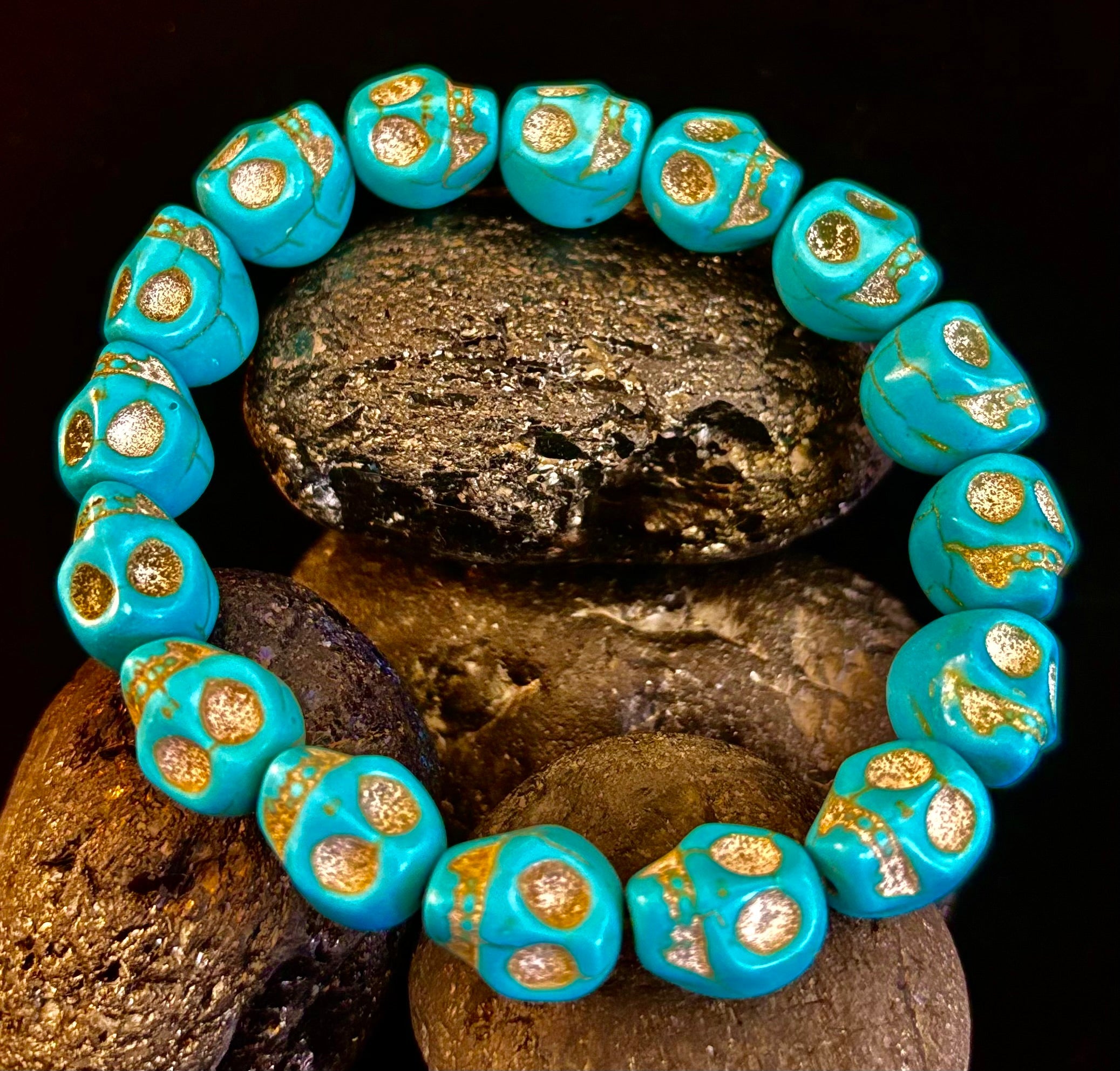 Turquoise Skull Energy Bracelet 💀💙 | | Wiccan Center