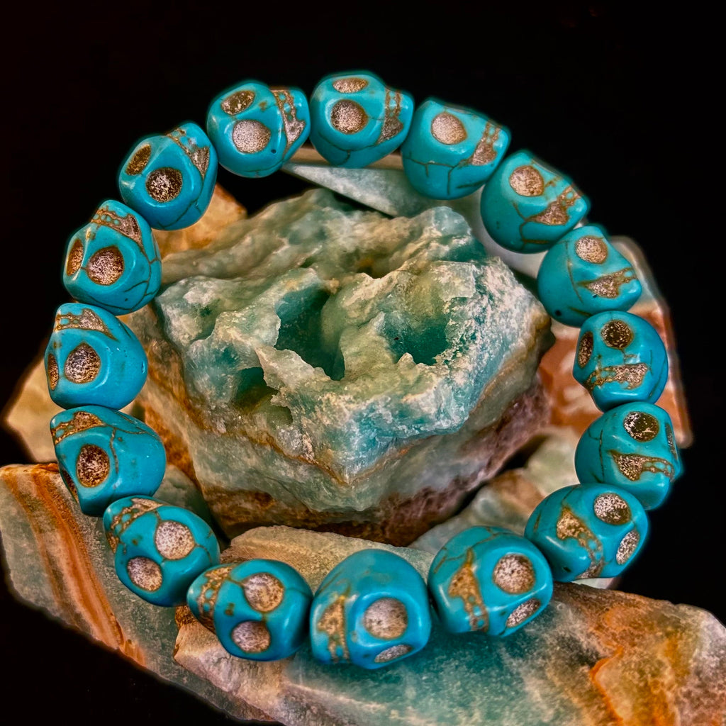 Turquoise Skull Energy Bracelet 💀💙 | | Wiccan Center