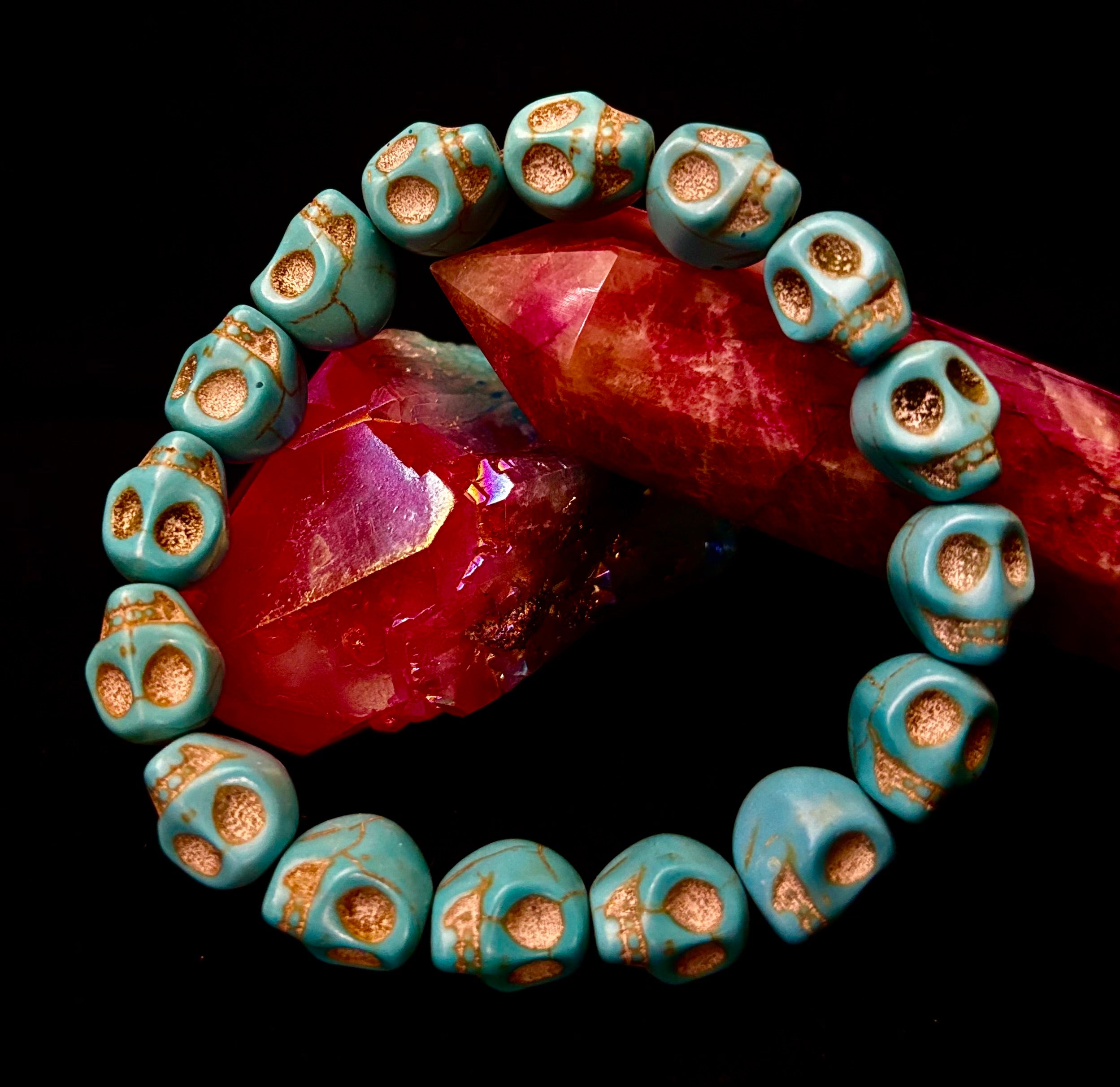 Turquoise Skull Energy Bracelet 💀💙 | | Wiccan Center
