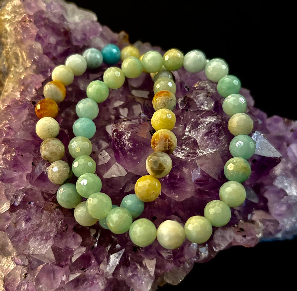 Amazonite Multifaceted Serenity Bracelet – Seafoam & Sand Collection 🌊✨ (Two amazing choices!) | | Wiccan Center