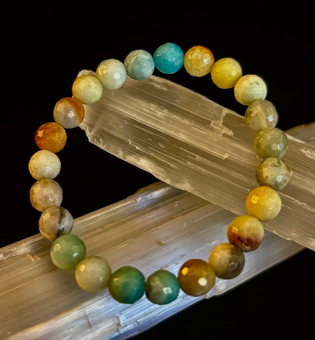 Amazonite Multifaceted Serenity Bracelet – Seafoam & Sand Collection 🌊✨ (Two amazing choices!) | | Wiccan Center