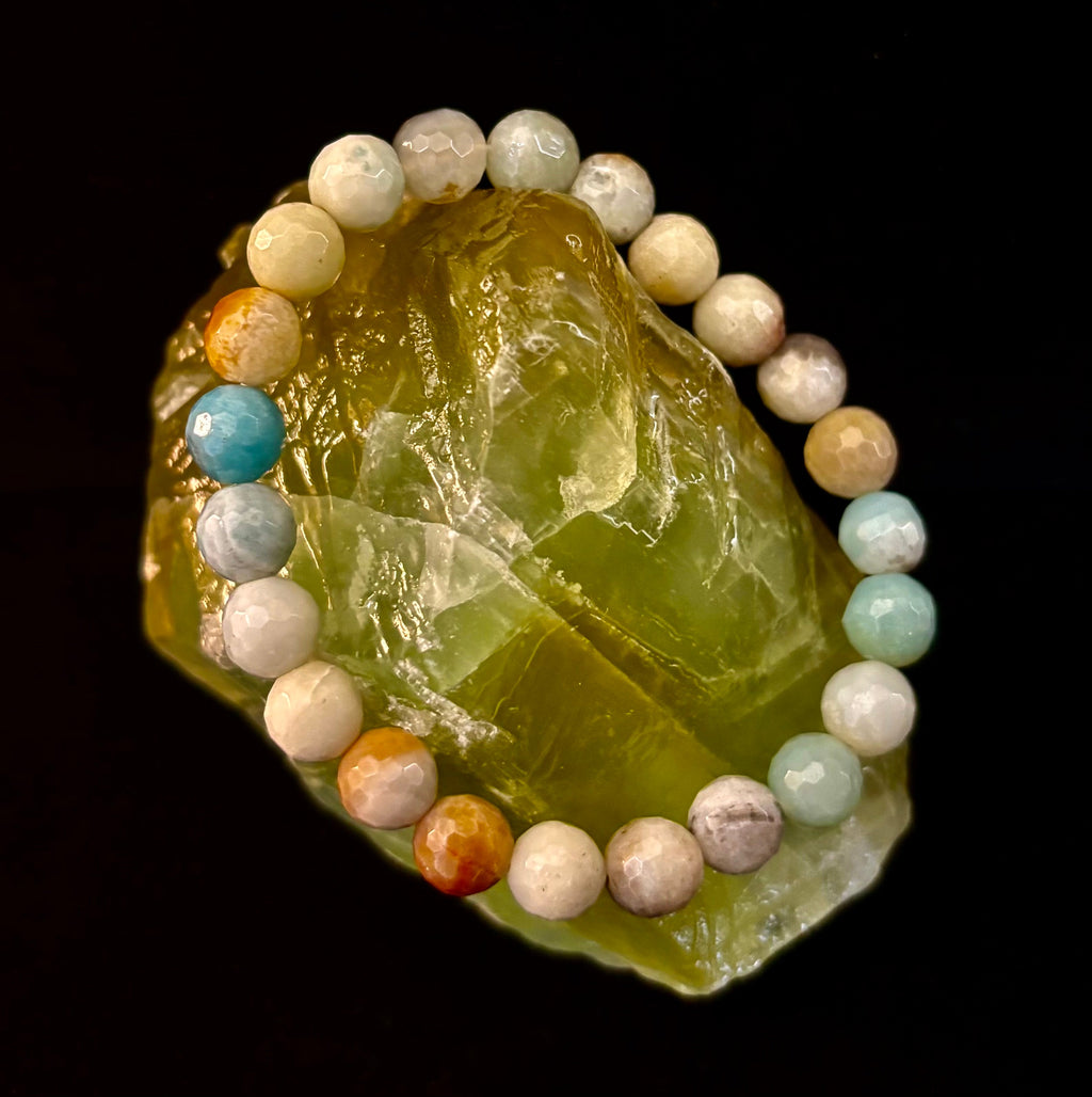 Amazonite Multifaceted Serenity Bracelet – Seafoam & Sand Collection 🌊✨ (Two amazing choices!) | | Wiccan Center