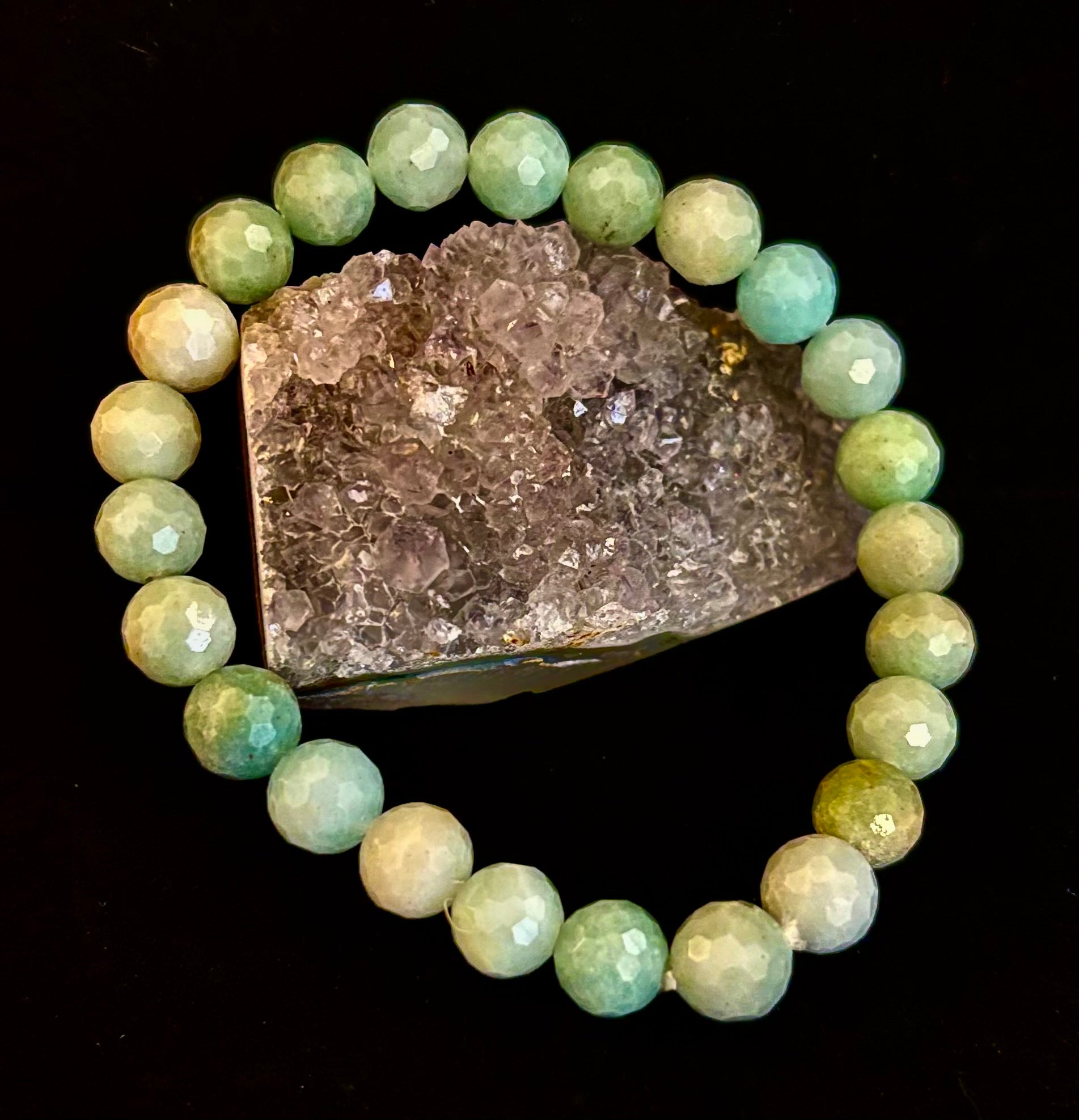 Amazonite Multifaceted Serenity Bracelet – Seafoam & Sand Collection 🌊✨ (Two amazing choices!) | | Wiccan Center