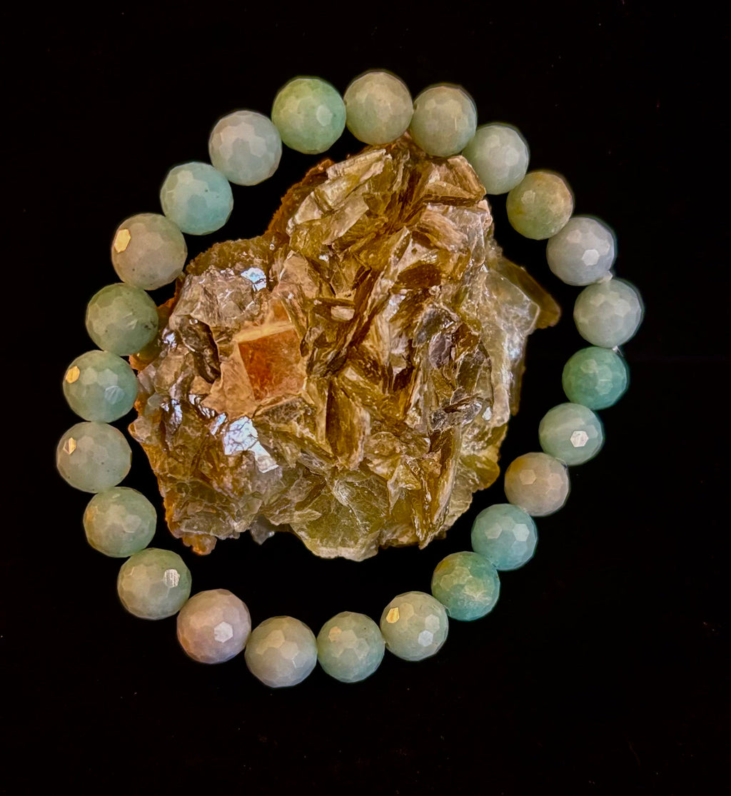 Amazonite Multifaceted Serenity Bracelet – Seafoam & Sand Collection 🌊✨ (Two amazing choices!) | | Wiccan Center