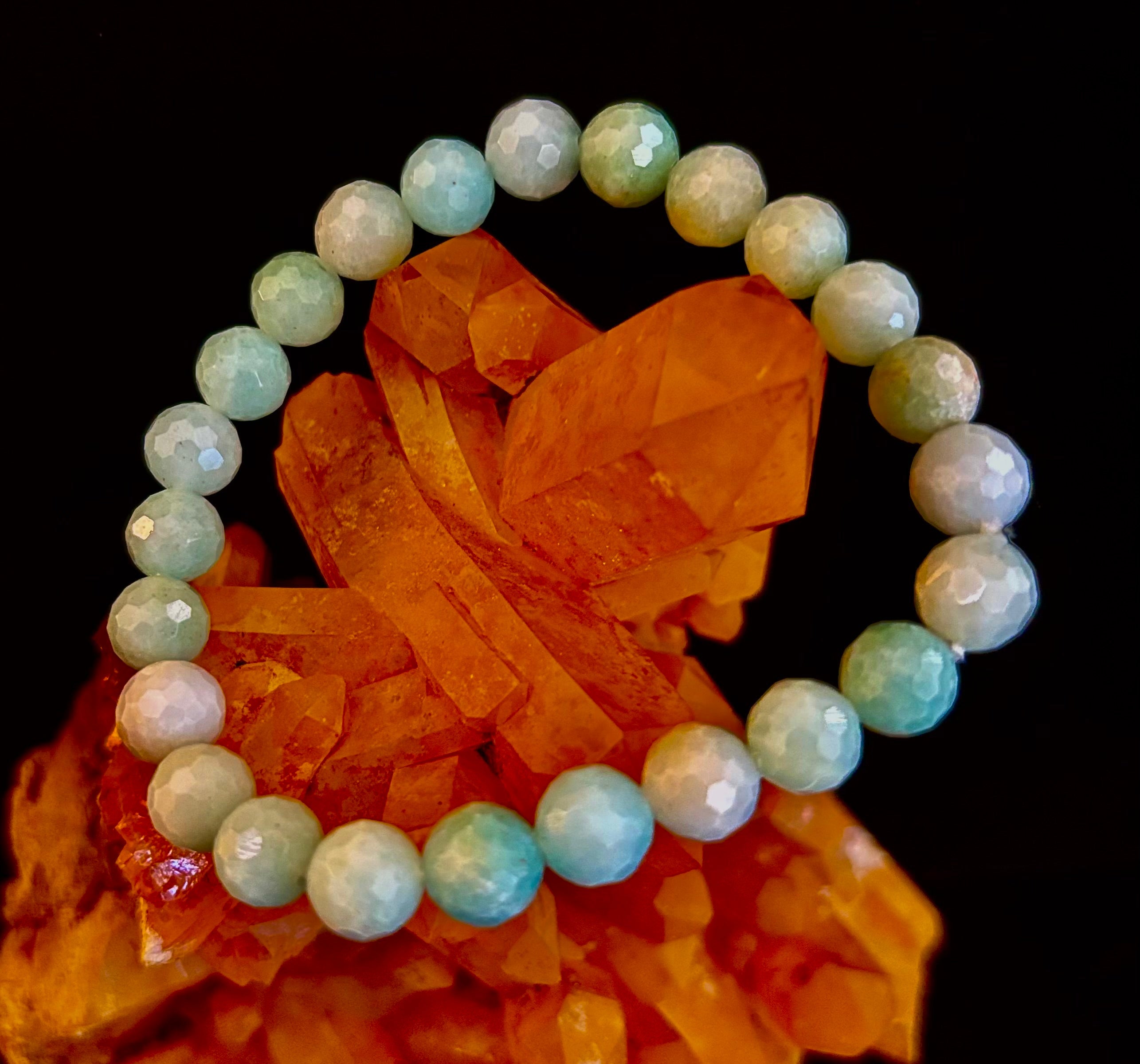 Amazonite Multifaceted Serenity Bracelet – Seafoam & Sand Collection 🌊✨ (Two amazing choices!) | | Wiccan Center