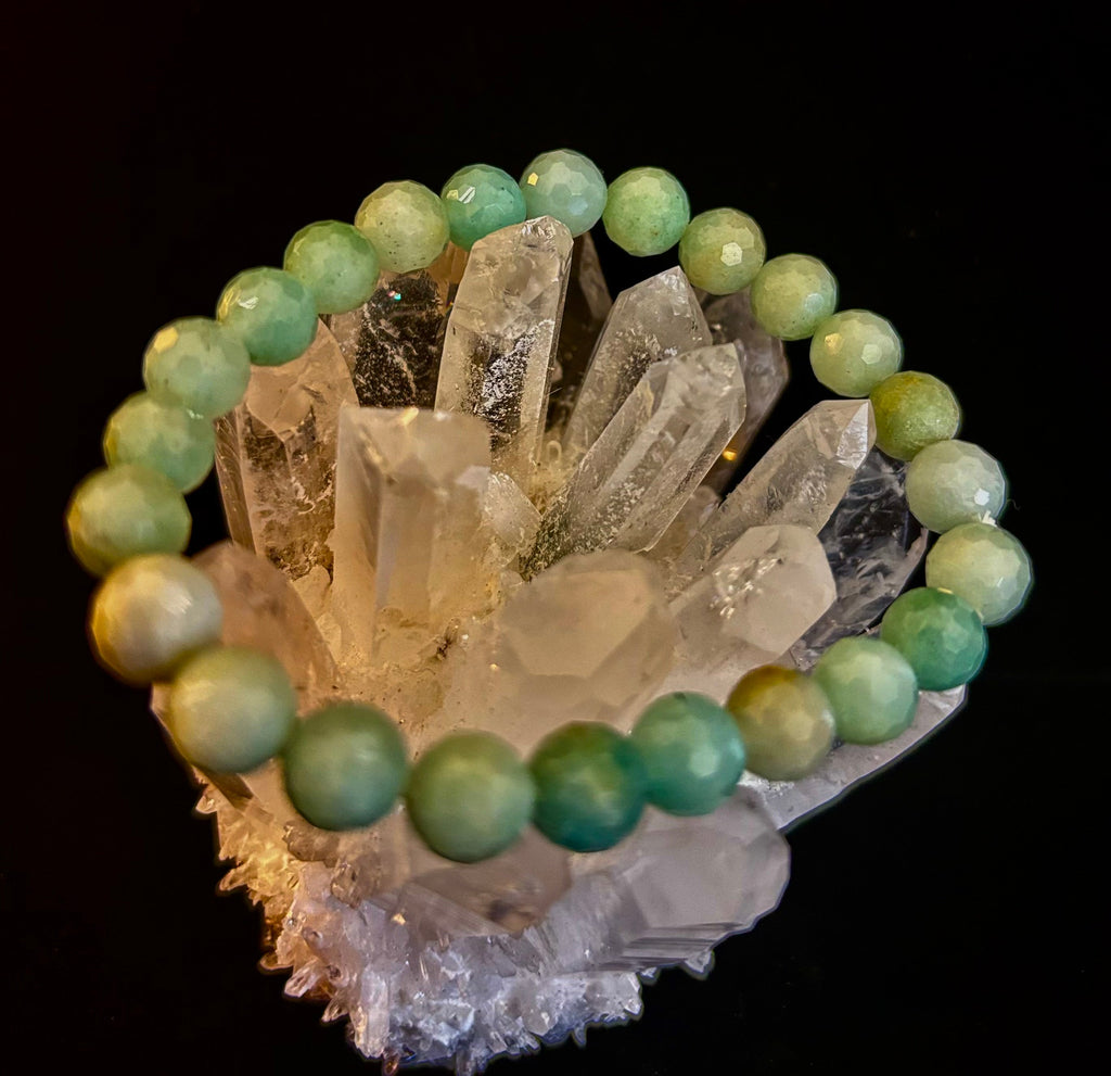 Amazonite Multifaceted Serenity Bracelet – Seafoam & Sand Collection 🌊✨ (Two amazing choices!) | | Wiccan Center