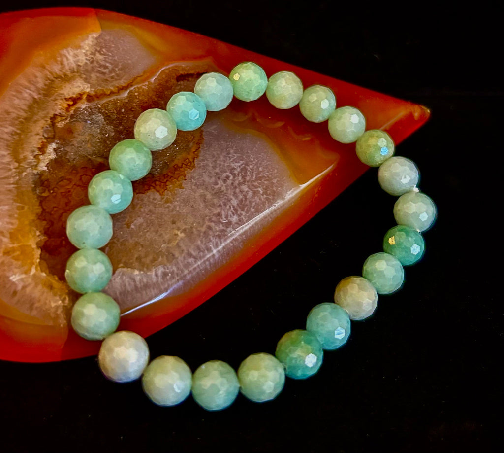 Amazonite Multifaceted Serenity Bracelet – Seafoam & Sand Collection 🌊✨ (Two amazing choices!) | | Wiccan Center
