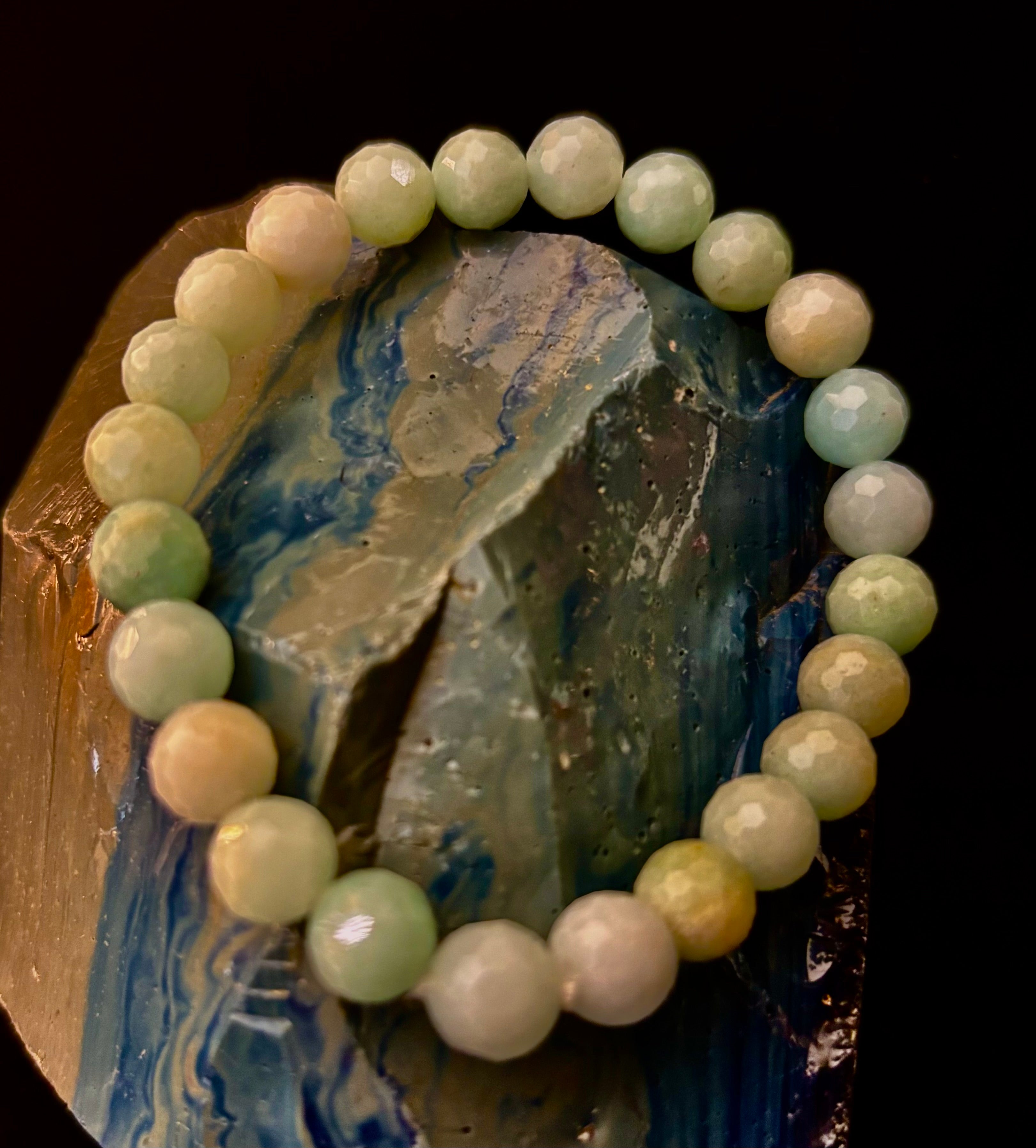 Amazonite Multifaceted Serenity Bracelet – Seafoam & Sand Collection 🌊✨ (Two amazing choices!) | | Wiccan Center