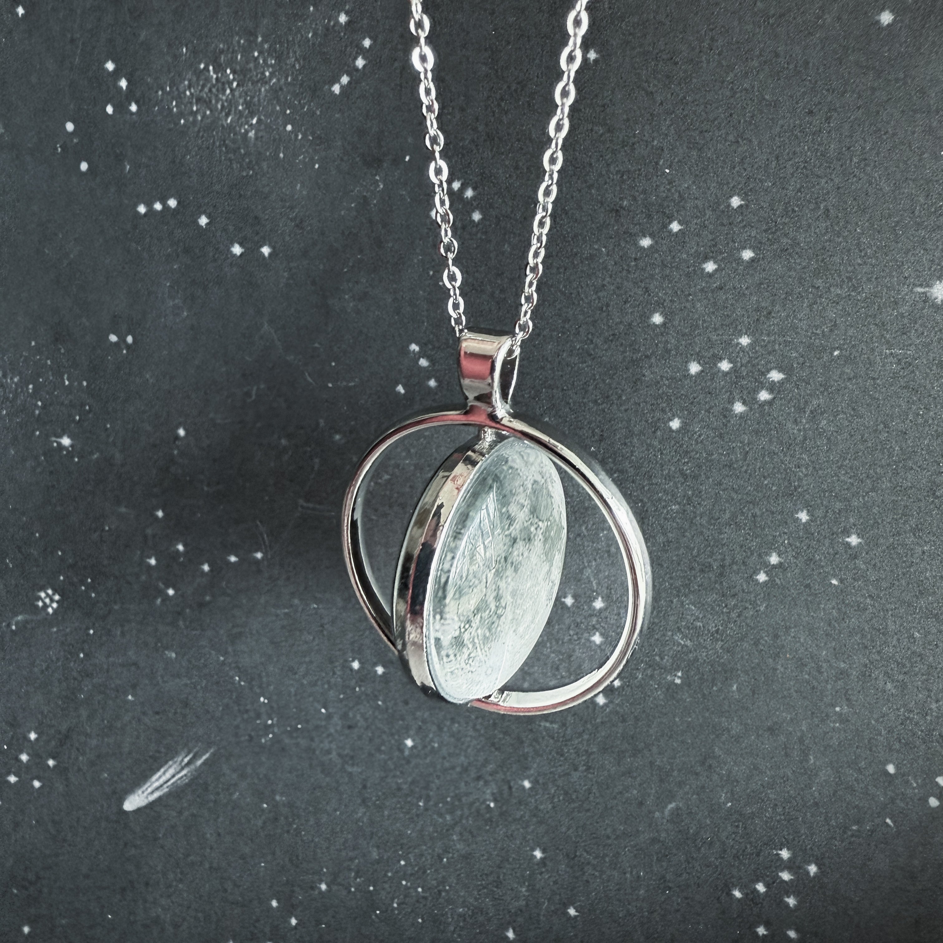 Full Moon Double Sided Fidget Pendant Necklace | Necklace | Wiccan Center