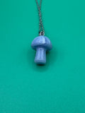 Blue Lace Agate Mushroom Necklace | Jewelry-Necklace | Wiccan Center