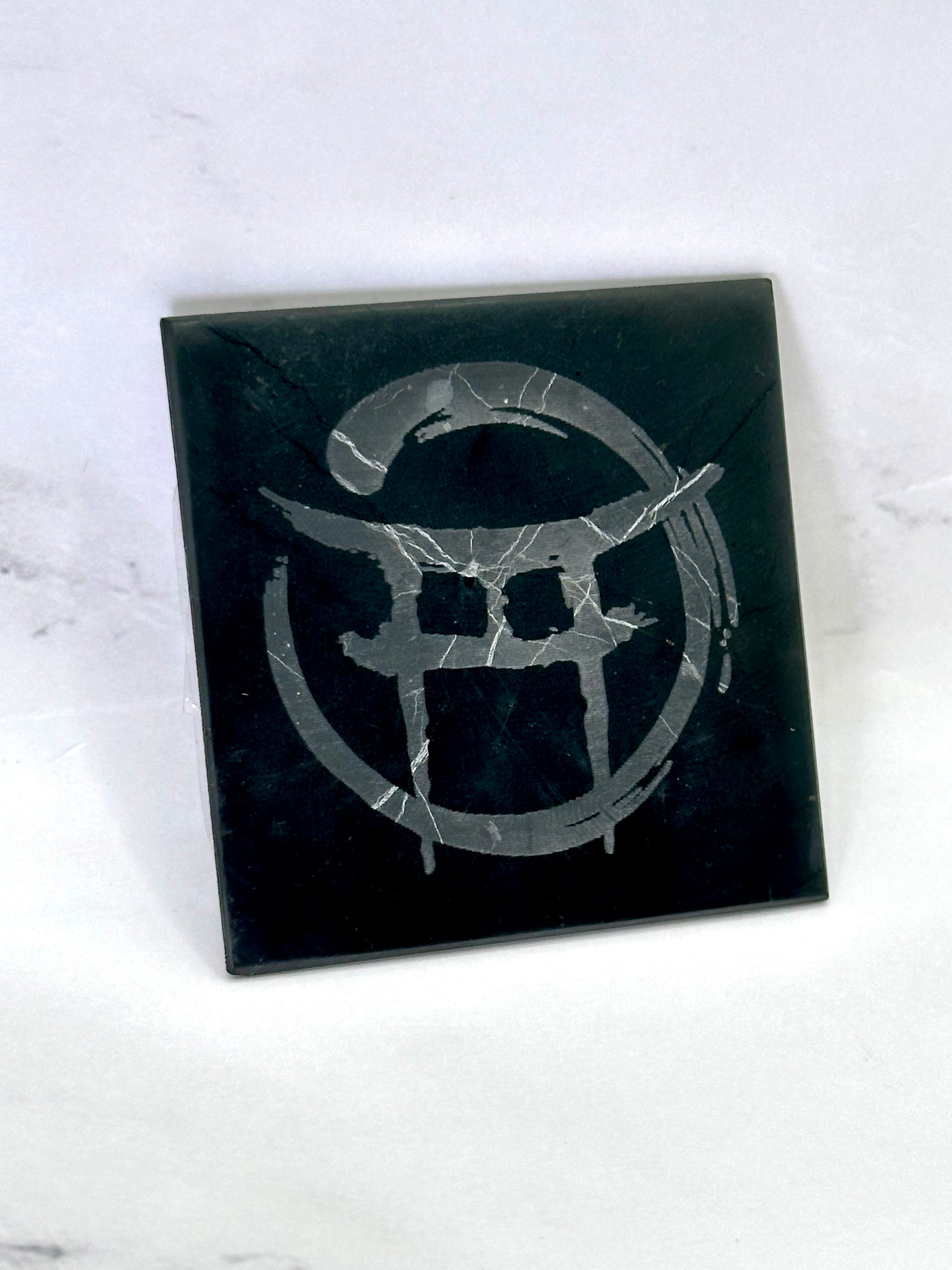 BEYOND MYSTIC SPECIAL EDITION SHUNGITE SQUARE PHONE PLATES! - EMF Protection - Hand Cut Genuine Natural Shungite Phone Plate High Quality Black Lustrous Gemstone from Russia