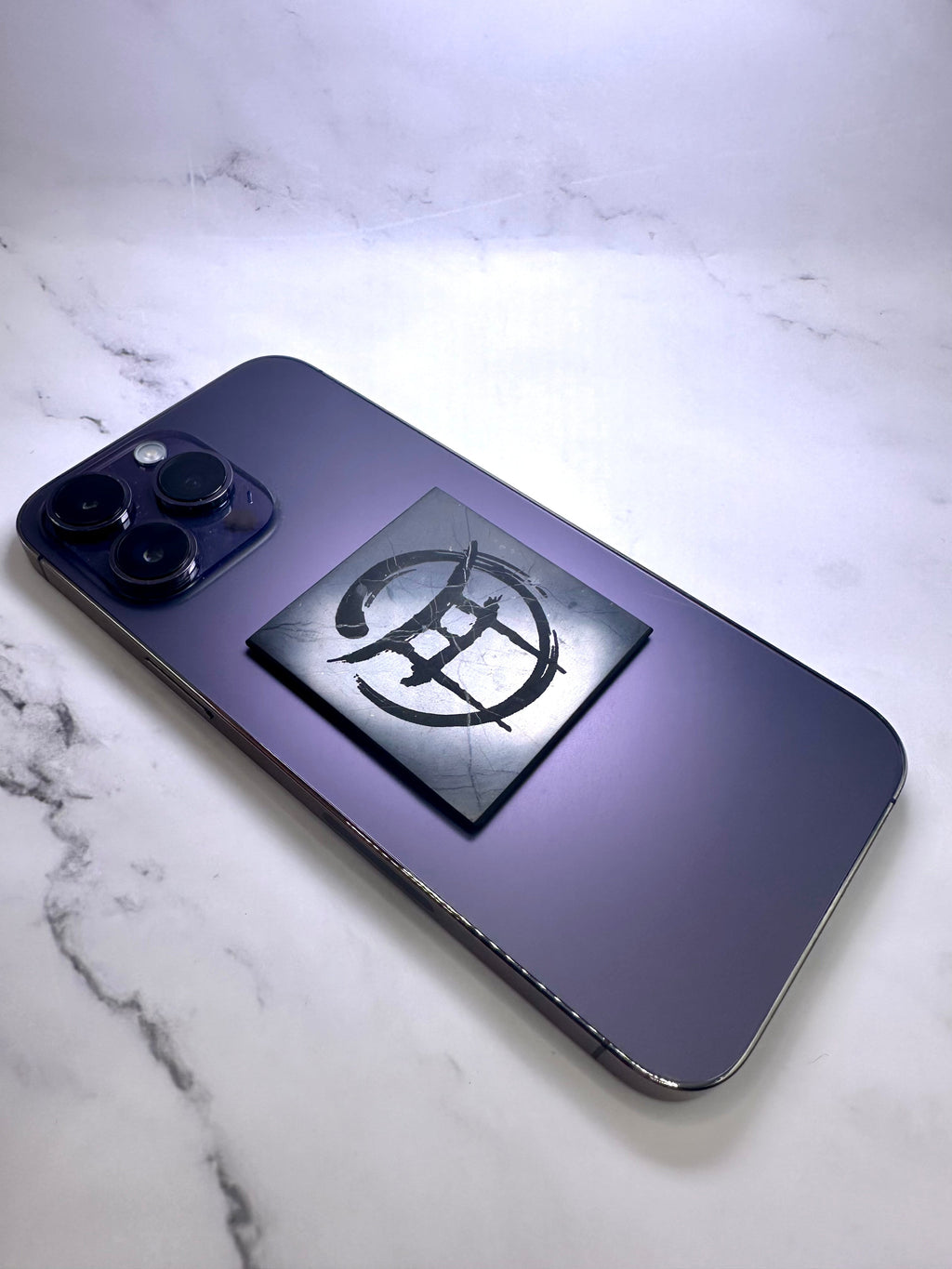 BEYOND MYSTIC SPECIAL EDITION SHUNGITE SQUARE PHONE PLATES! - EMF Protection - Hand Cut Genuine Natural Shungite Phone Plate High Quality Black Lustrous Gemstone from Russia
