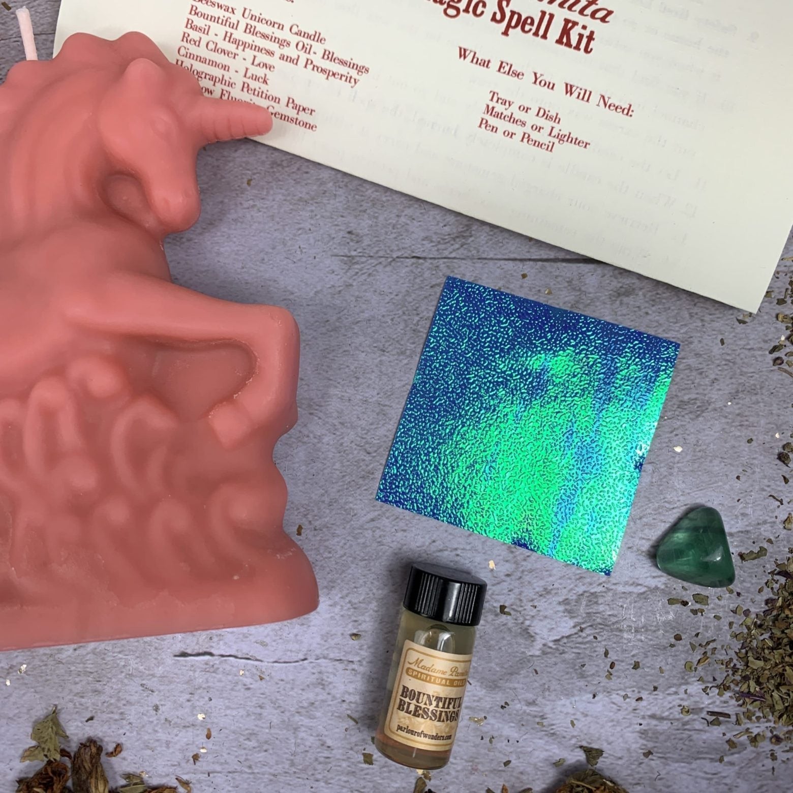 Unicorn Magic Candle Spell Kit - Manifestation & Wishes | Candle Spell Kit | Wiccan Center