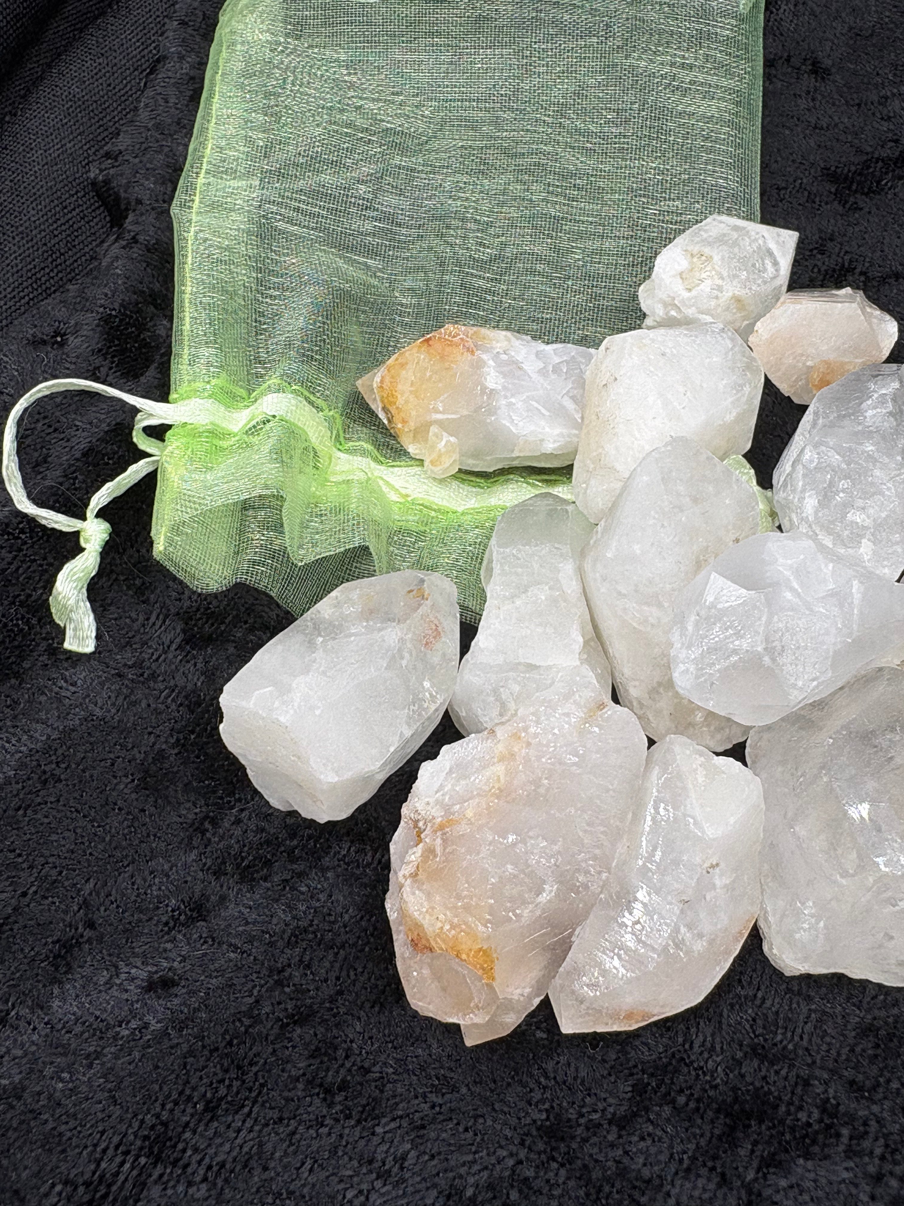 Clear Quartz in Organza Bag | Gemstone | Wiccan Center