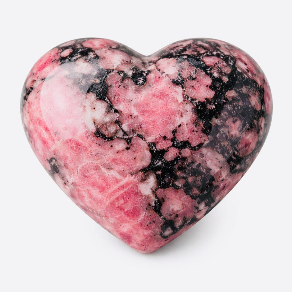 Rhodonite Crystal Heart Carving – Polished Statement Stone | | Wiccan Center