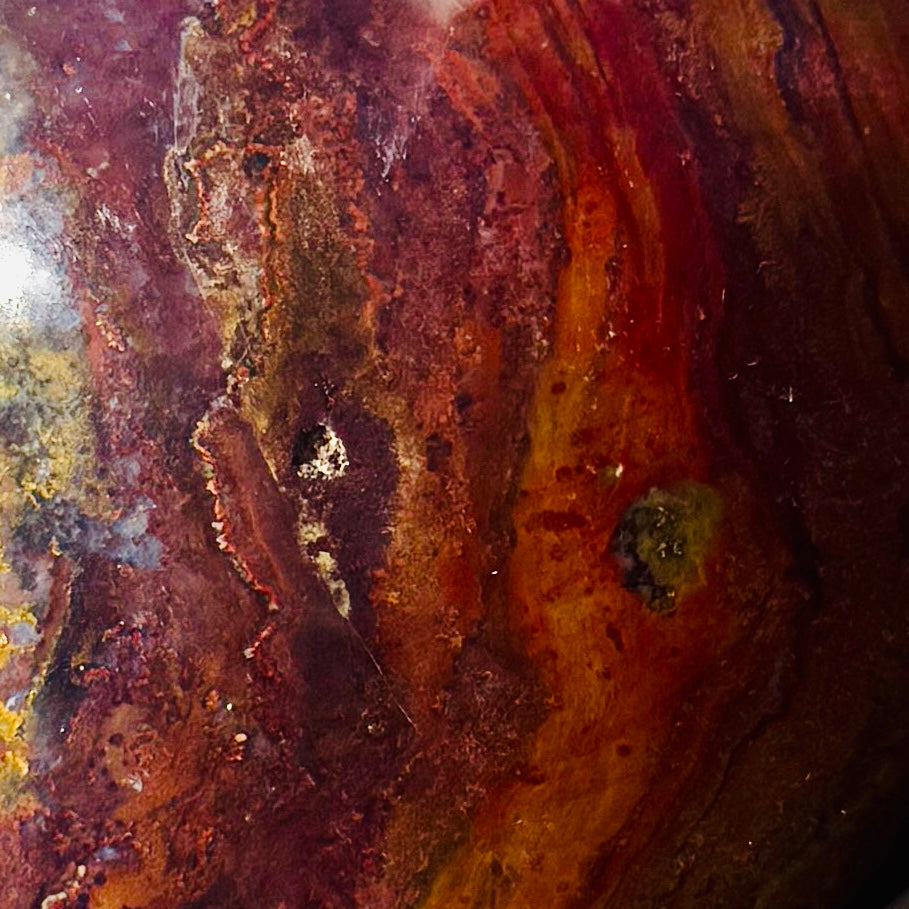 Sunset Jasper Heart Carving – Handpicked Statement Stone | | Wiccan Center