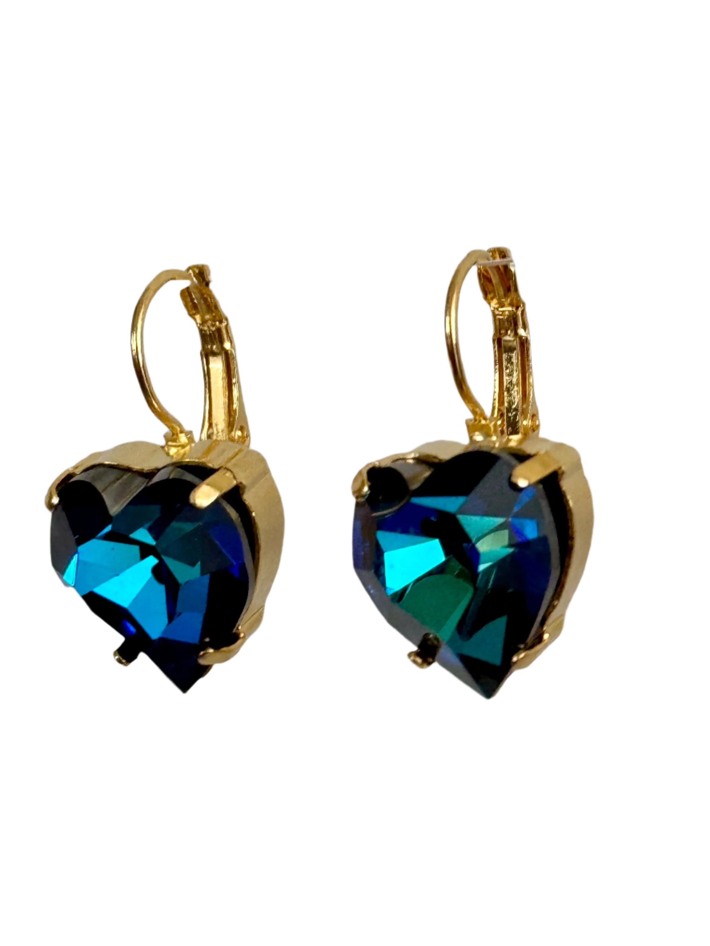 Nora Blue Heart Earrings