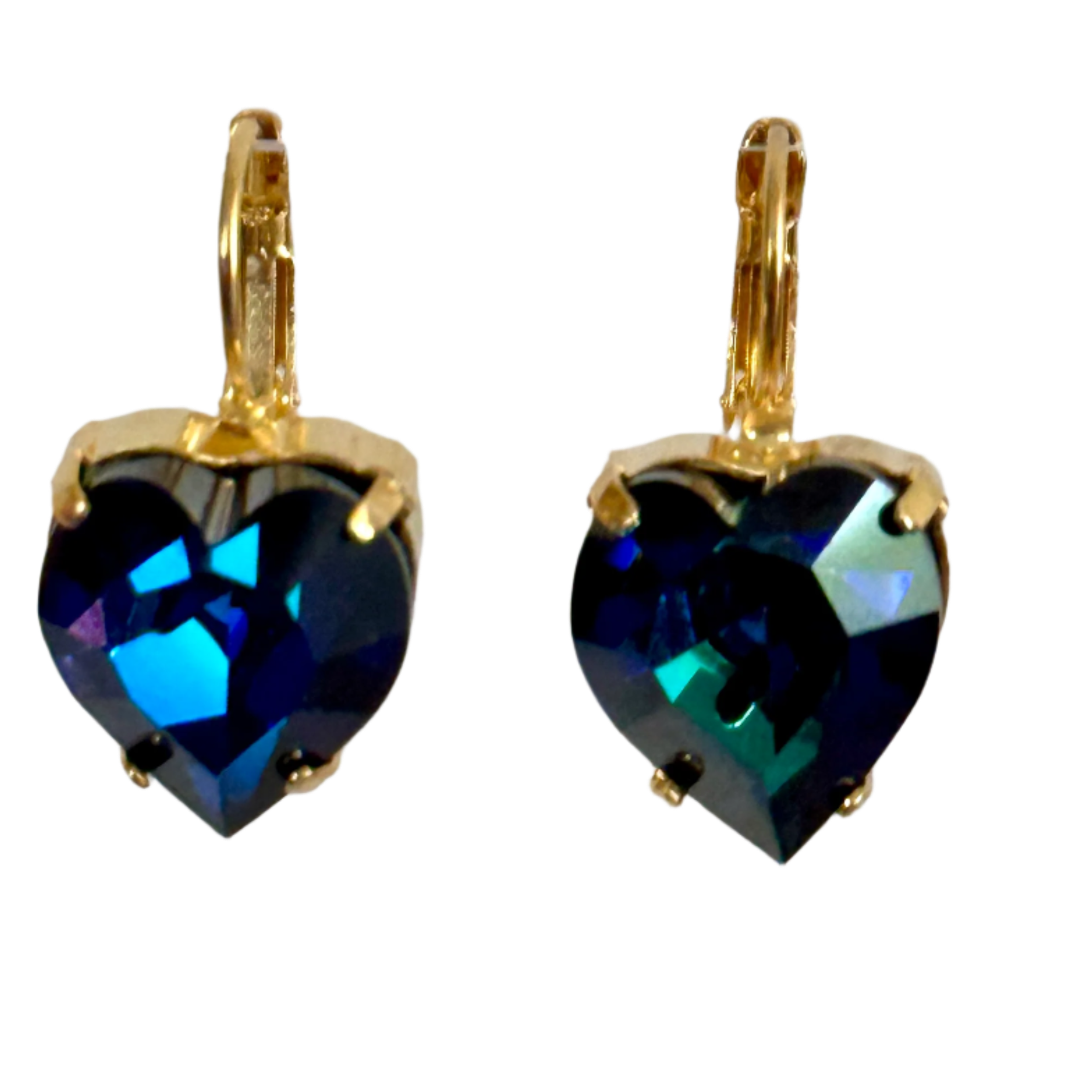 Nora Blue Heart Earrings