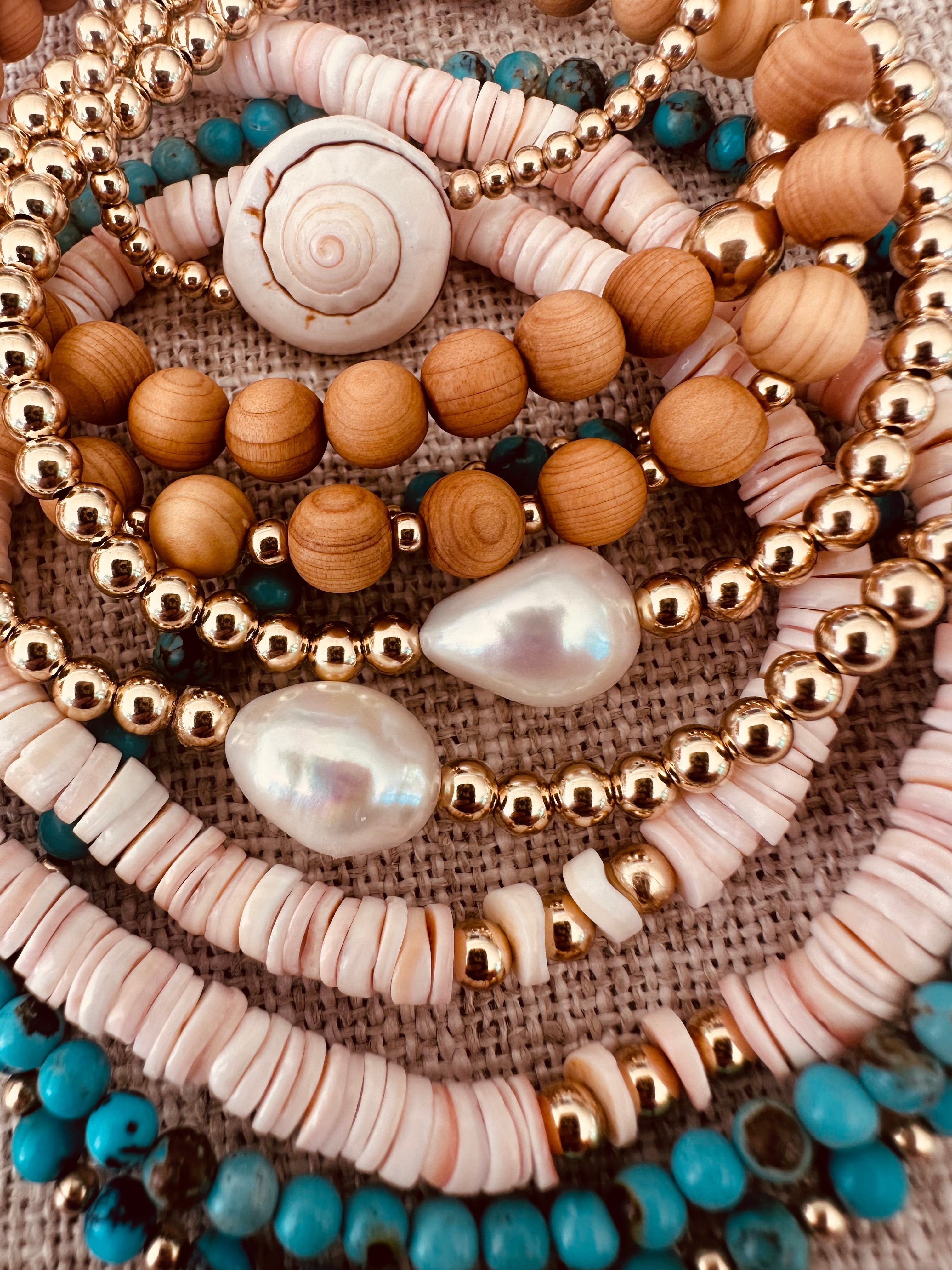 14K Gold Filled || Beaded Stretch Anklet | Anklet | Wiccan Center