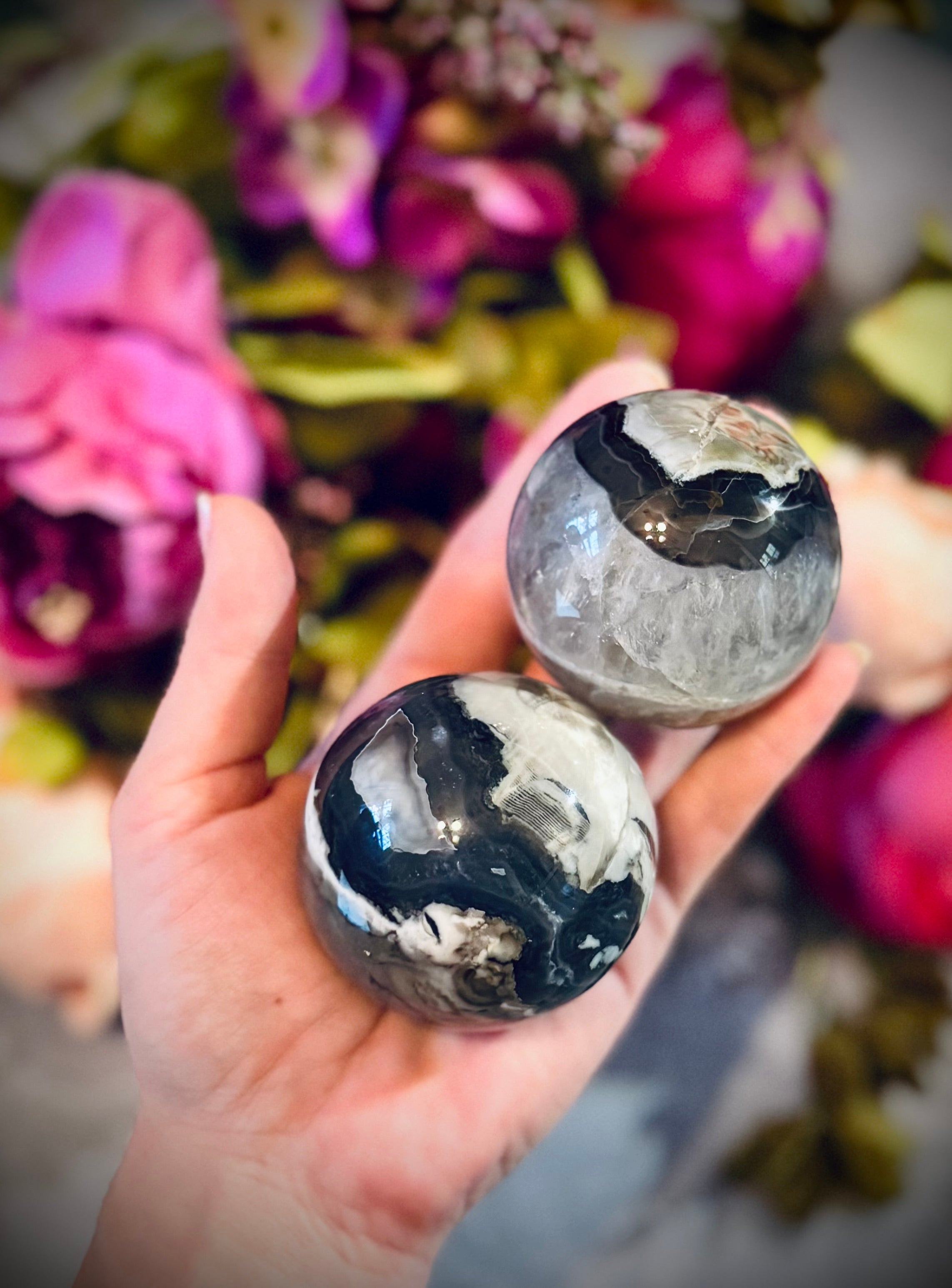 Volcano Agate Crystal Spheres, UV Fluorescent Crystal Balls | CRYSTALS | Wiccan Center