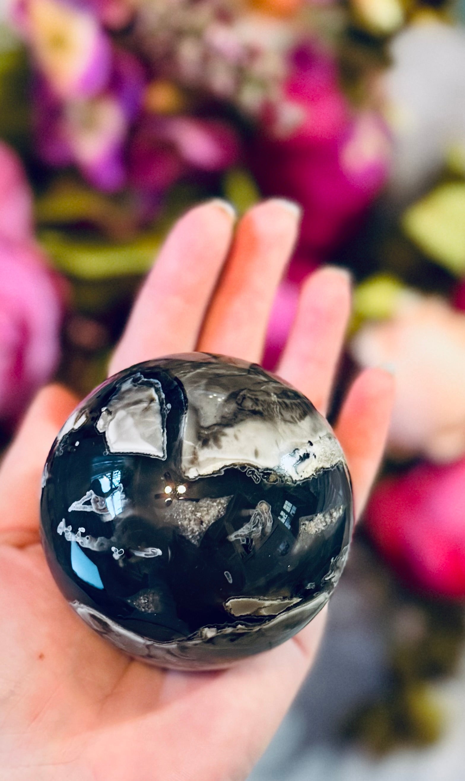 Volcano Agate Crystal Spheres, UV Fluorescent Crystal Balls | CRYSTALS | Wiccan Center