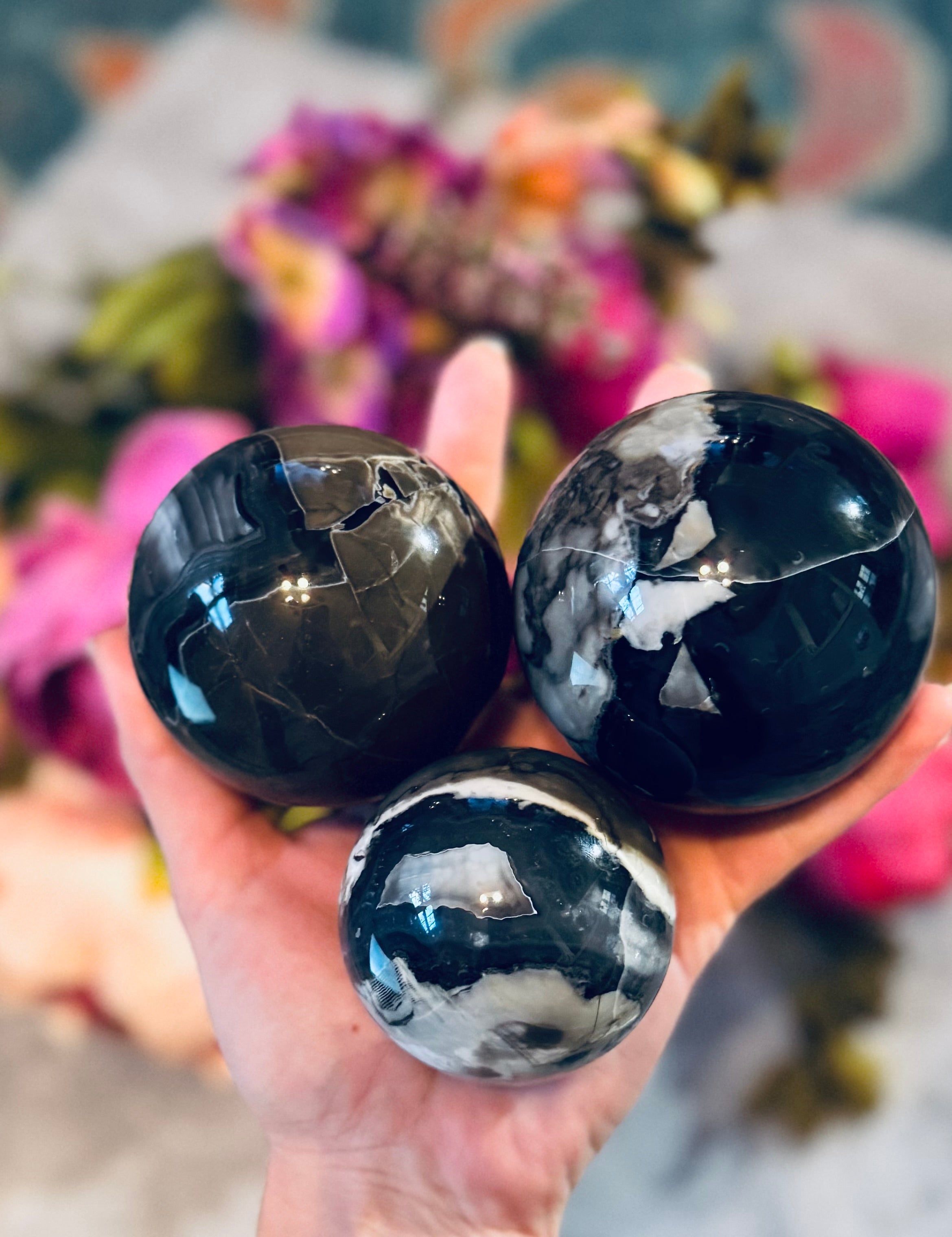 Volcano Agate Crystal Spheres, UV Fluorescent Crystal Balls | CRYSTALS | Wiccan Center