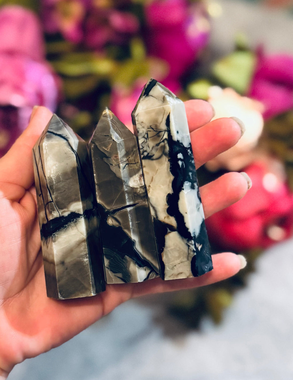 Volcano Agate Towers, UV Fluorescent Green Crystals | CRYSTALS | Wiccan Center