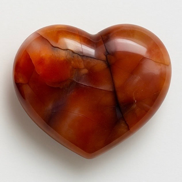 Carnelian Agate Heart Carving (Akik) – Handpicked Crystal Décor | | Wiccan Center