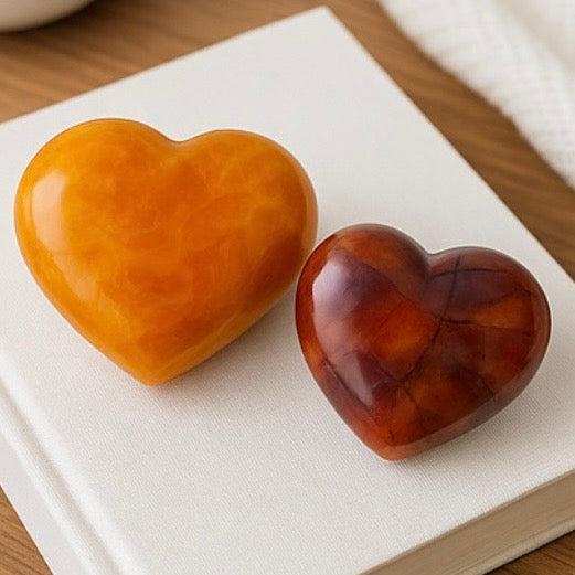 Carnelian Agate Heart Carving (Akik) – Handpicked Crystal Décor | | Wiccan Center