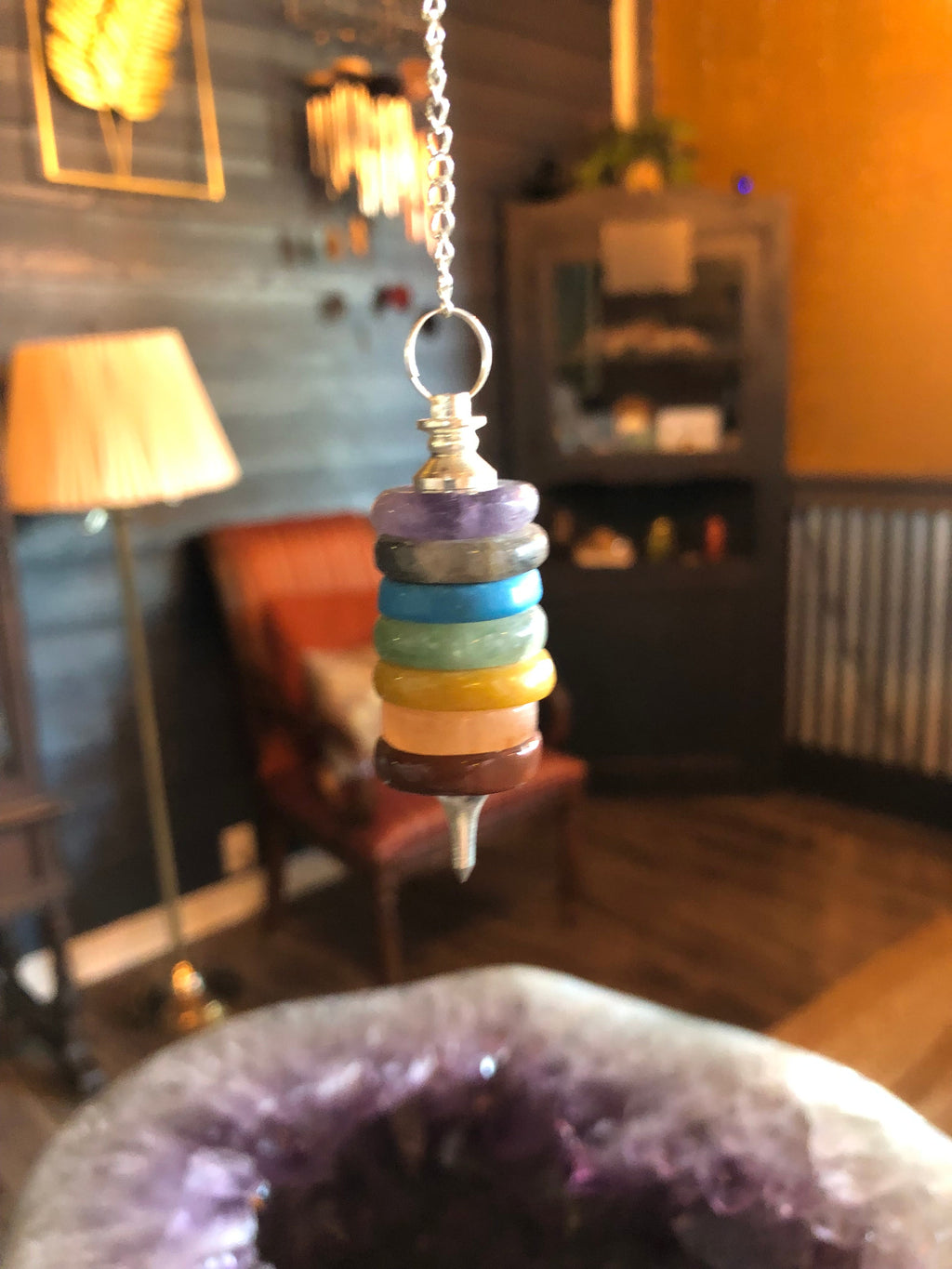 Chakra Coin Pendulum | | Wiccan Center