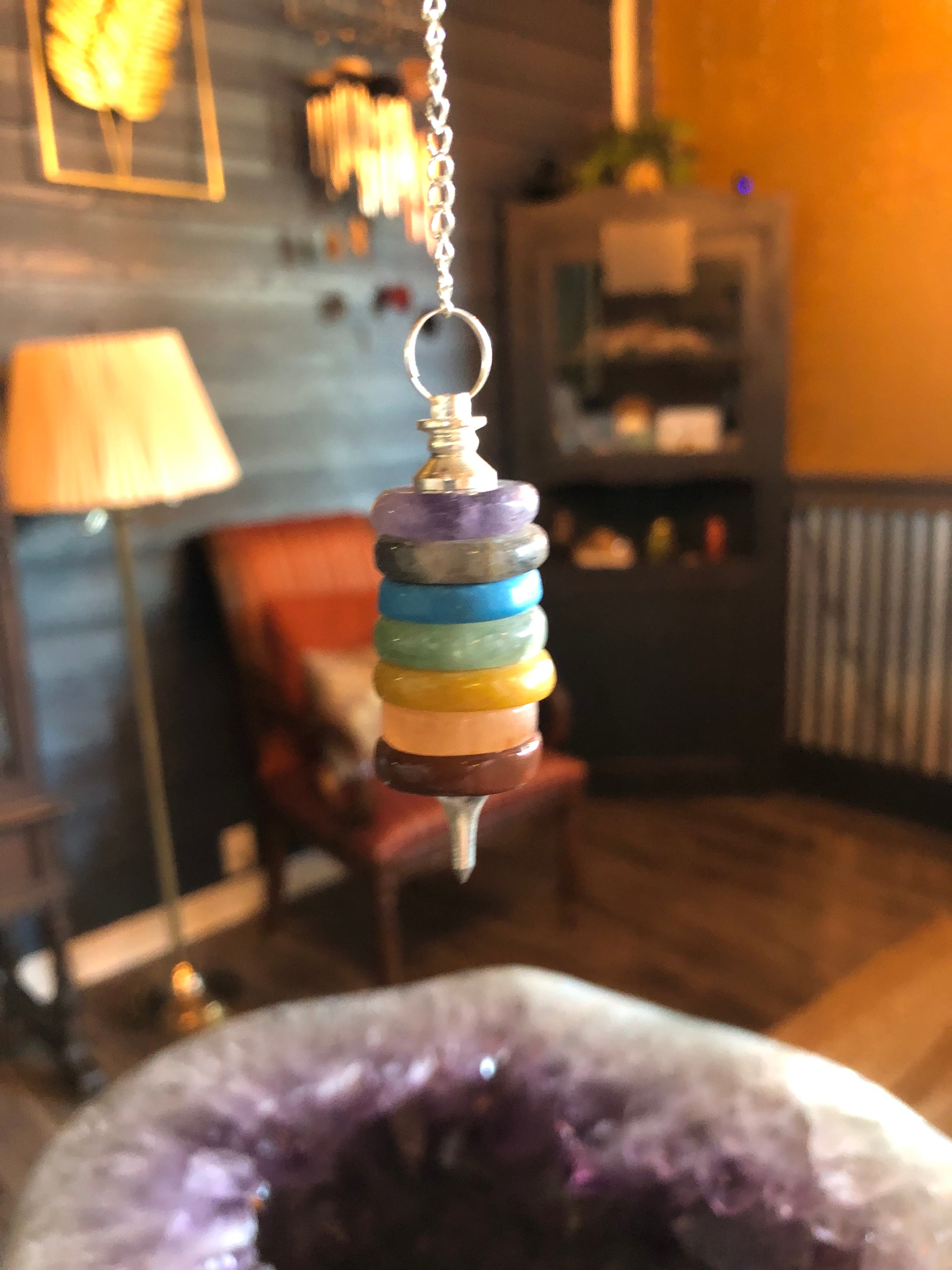 Chakra Coin Pendulum | | Wiccan Center