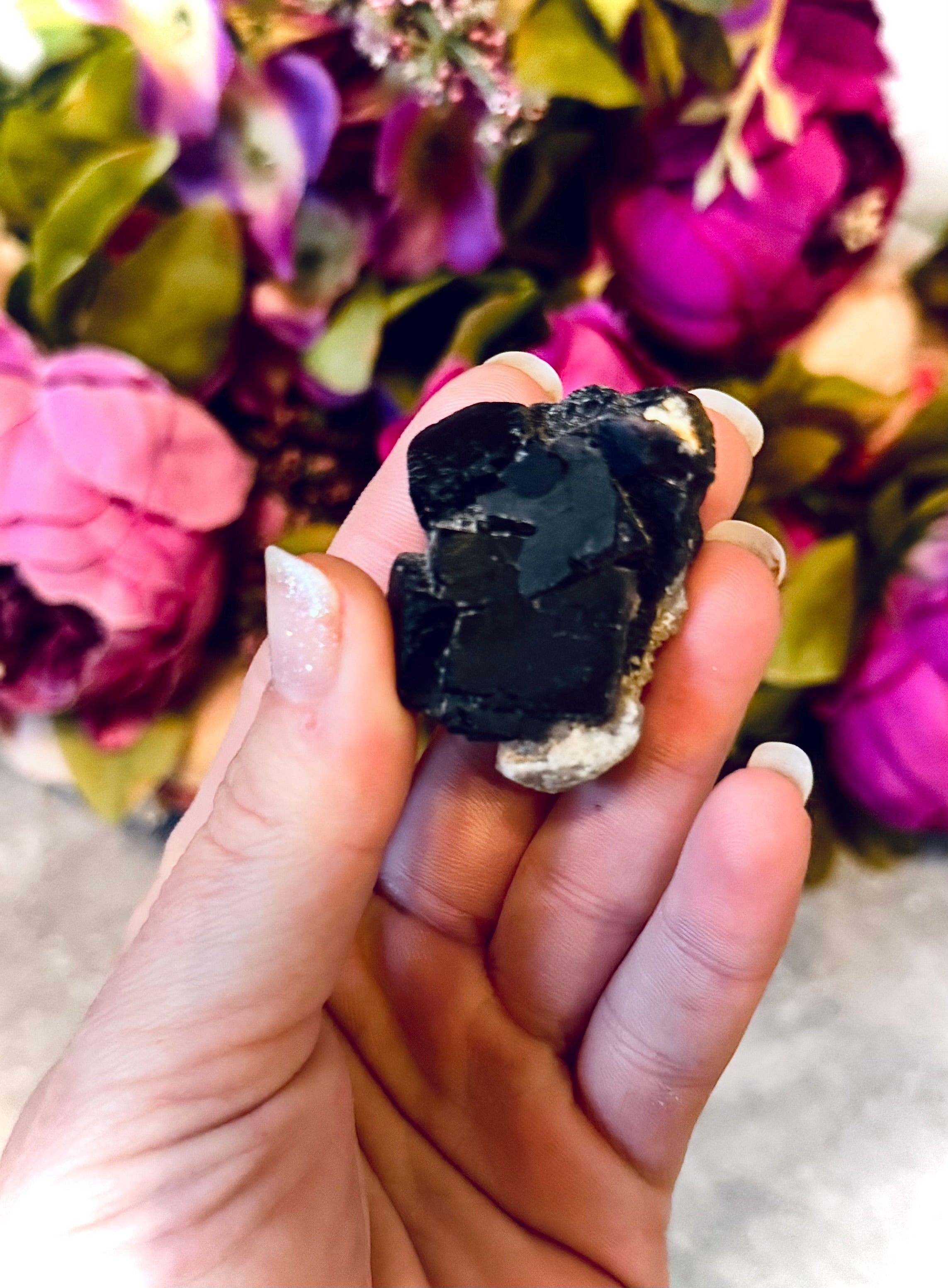 RARE Black Rose Fluorite Specimens, Fluoresce Red or Pink | | Wiccan Center