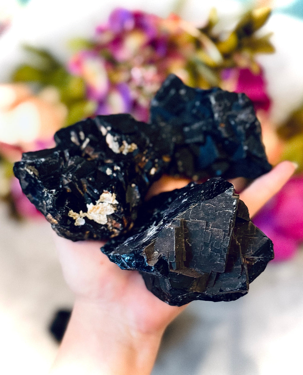 RARE Black Rose Fluorite Specimens, Fluoresce Red or Pink | | Wiccan Center