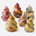 Mystery Jasper Flame Carving – Handpicked Polished Statement Piece (No Sub-Variety Selection) | | Wiccan Center