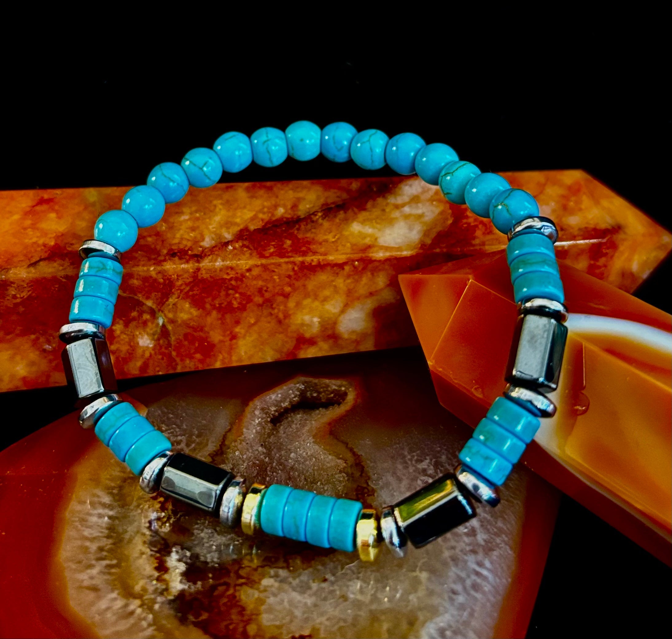 Men’s Stack & Go Bracelet Set – Lightweight Wood, Lava & Stone (5 styles for smaller mens wrists)