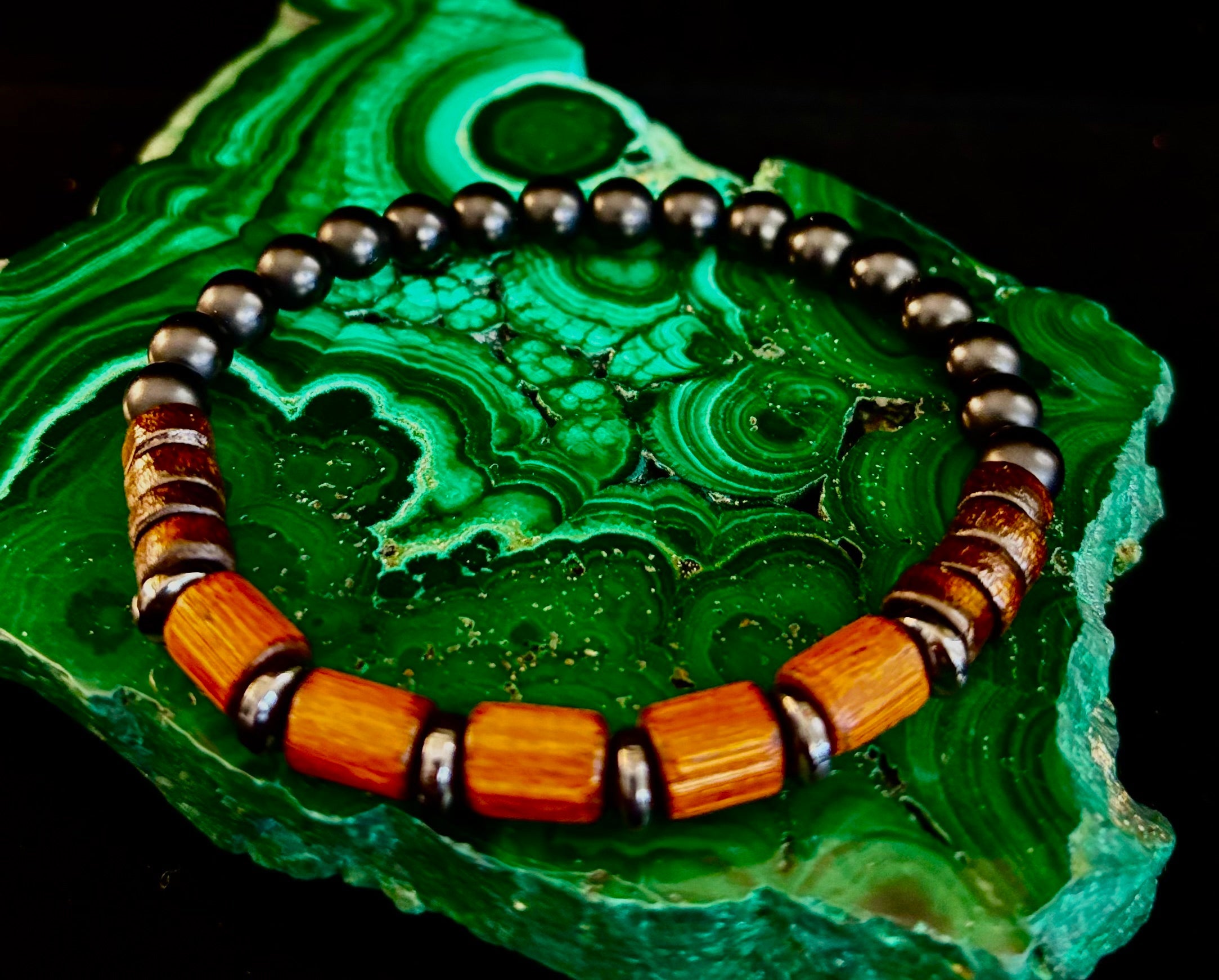 Men’s Stack & Go Bracelet Set – Lightweight Wood, Lava & Stone (5 styles for smaller mens wrists)