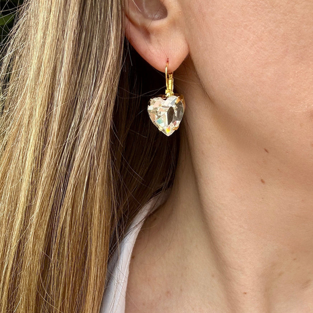 Nora Crystal Heart Earrings