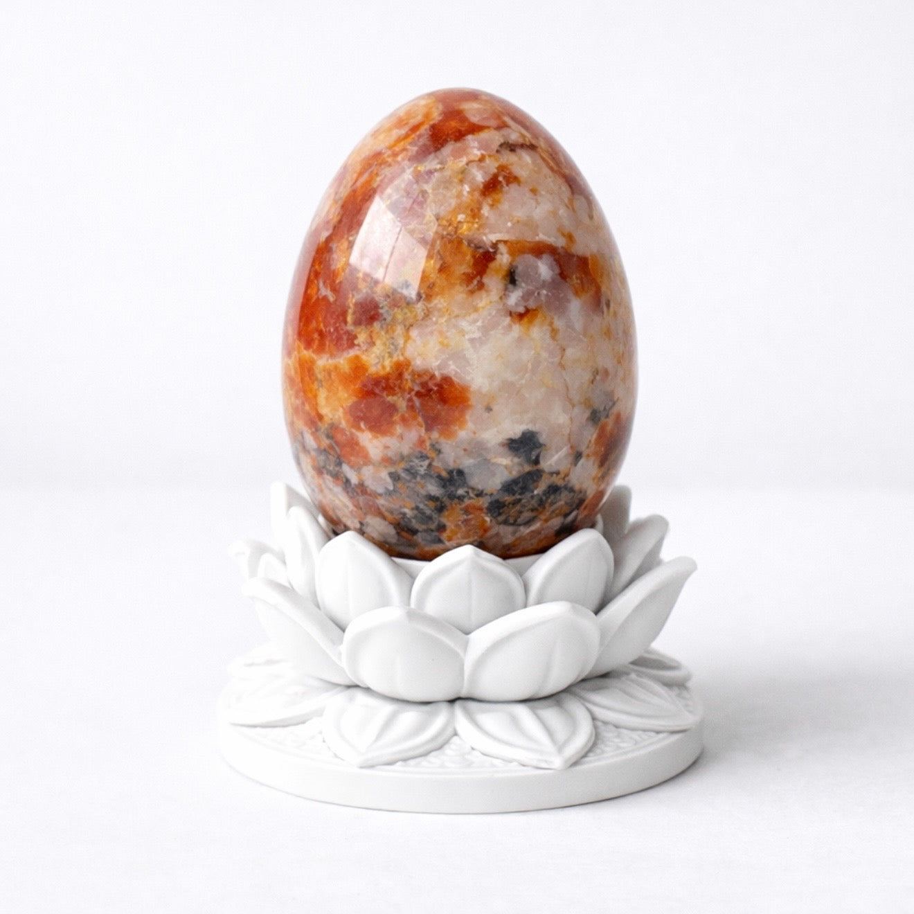 White Lotus Crystal Egg Stand – Choose Your Egg | | Wiccan Center