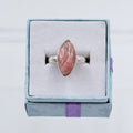 Sterling Silver Marquise Rhodochrosite Ring - Size 5 - Loving, Compassionate & Healing | Rings | Wiccan Center