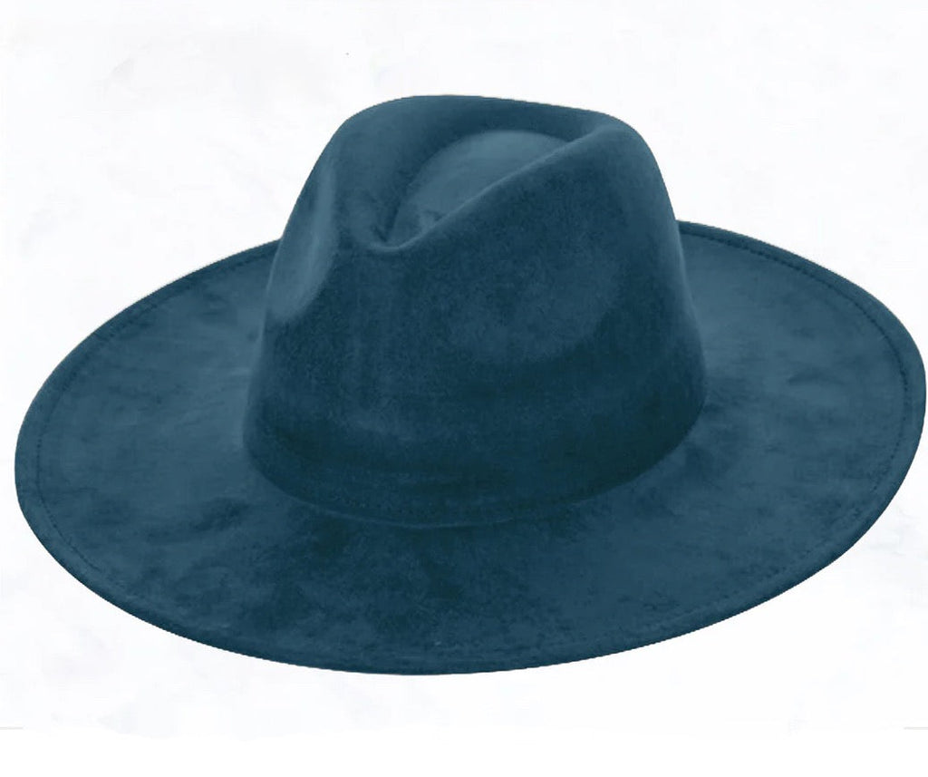 Marabou Blue Spotted Feather & Turquoise Slab Hat Band + Choice of Hat 986a | Hat | Wiccan Center