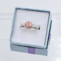 Sterling Silver Round Rhodochrosite Ring - Size 7 - Loving, Compassionate & Healing | Rings | Wiccan Center