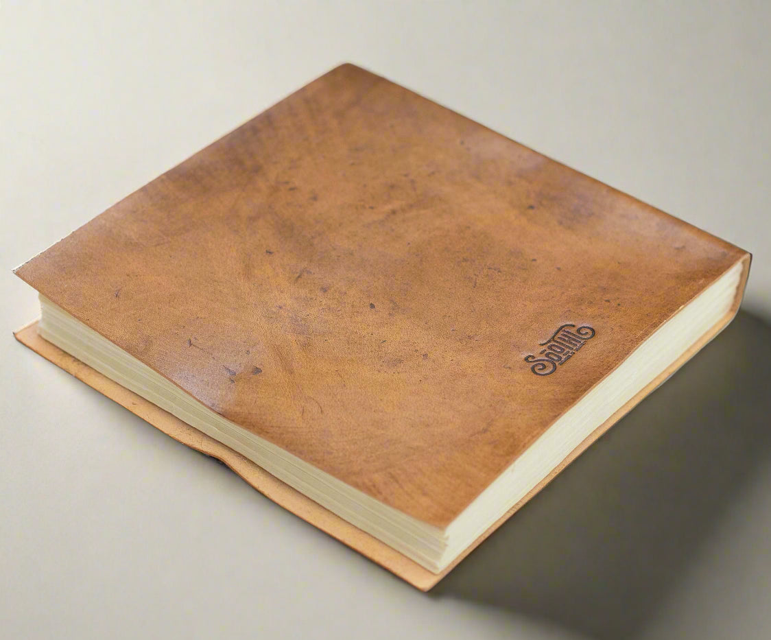 Moon Phases 7x7 Artists Embossed Leather Journal | Journal | Wiccan Center