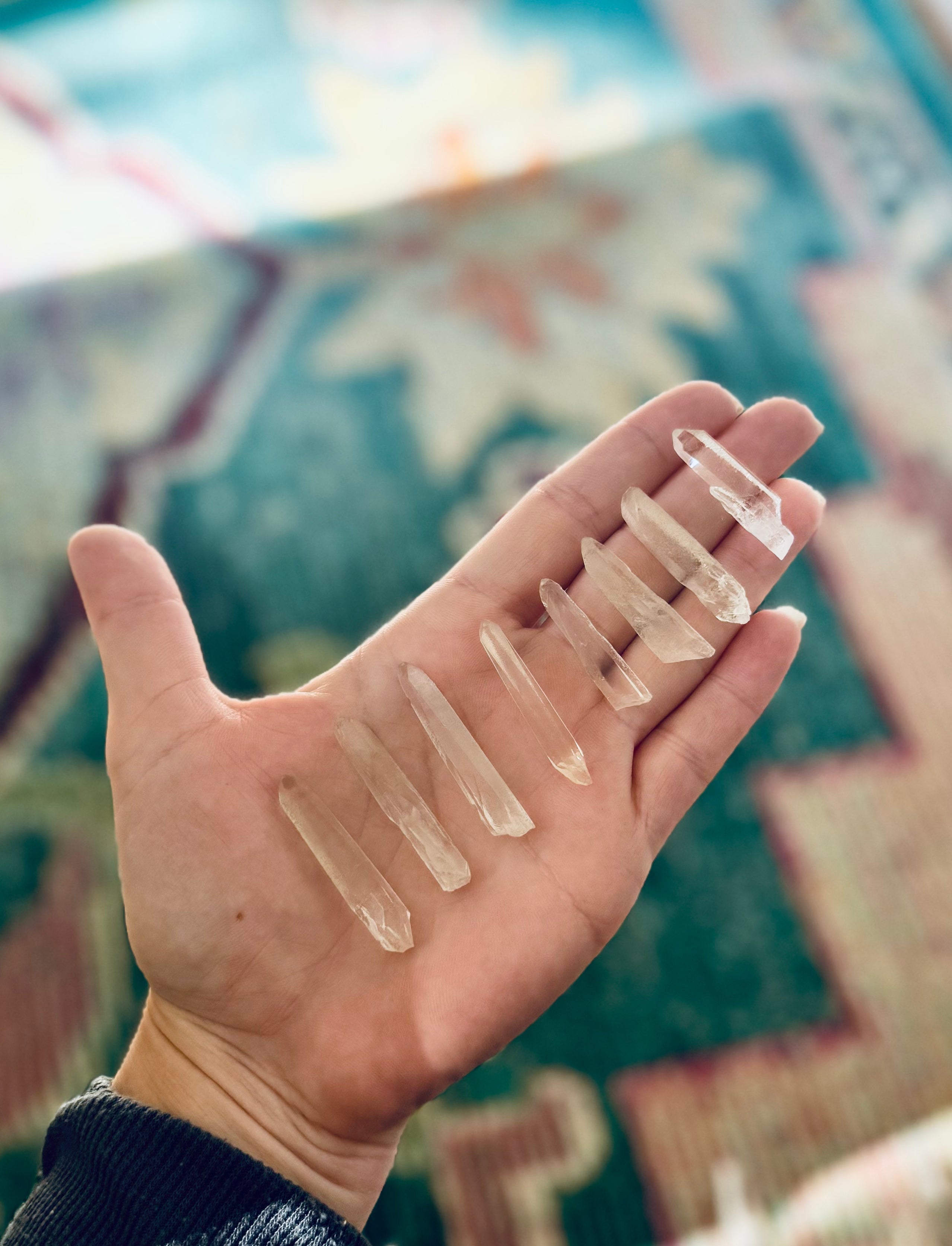 Silver Quartz Points, Raw Clear Quartz Points from Brazil | | Wiccan Center