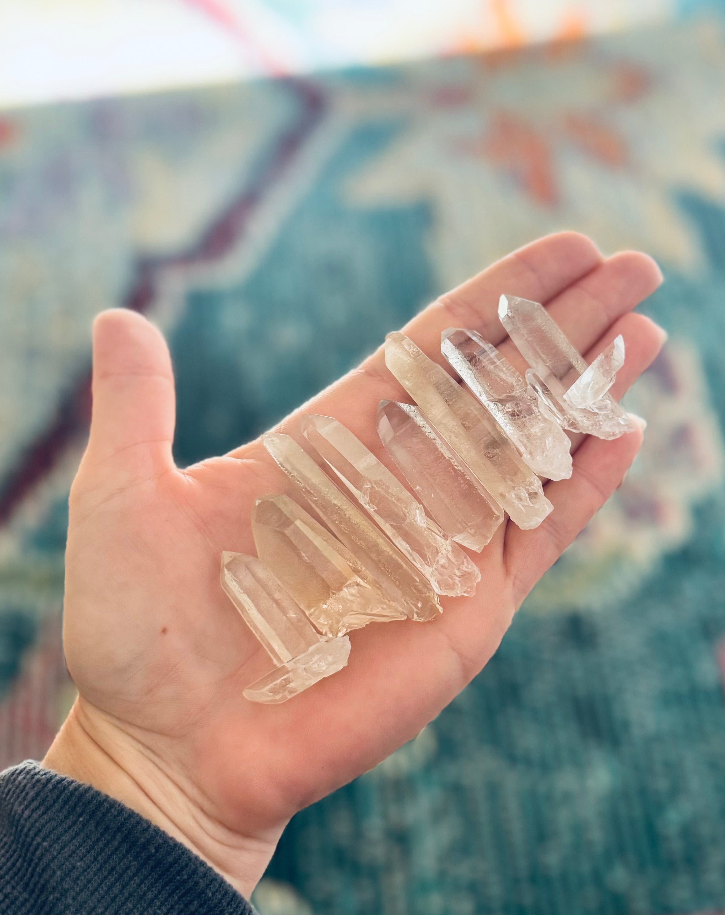 Silver Quartz Points, Raw Clear Quartz Points from Brazil | | Wiccan Center
