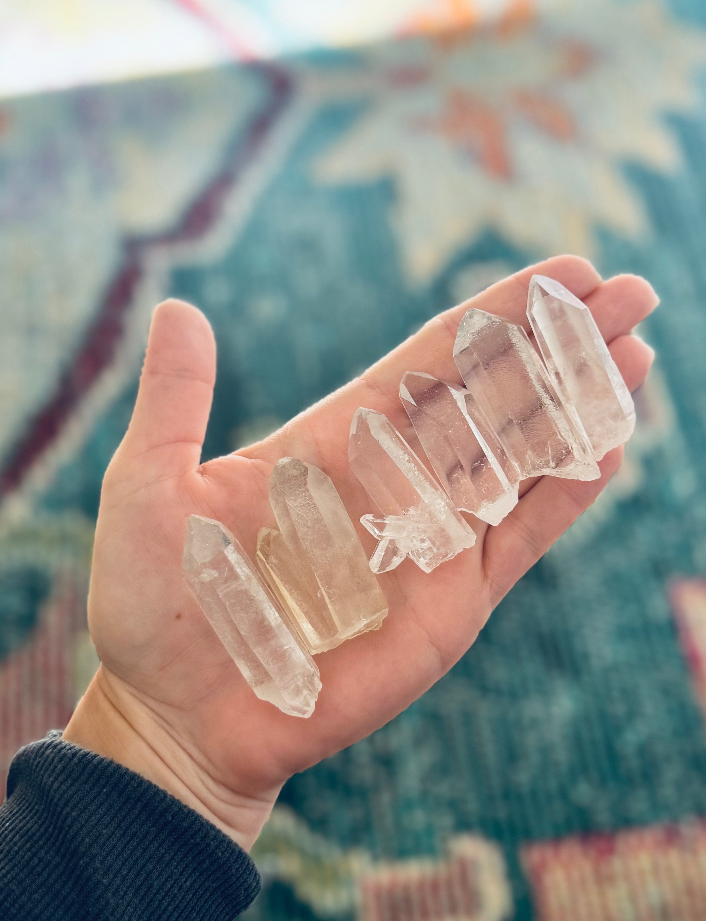 Silver Quartz Points, Raw Clear Quartz Points from Brazil | | Wiccan Center