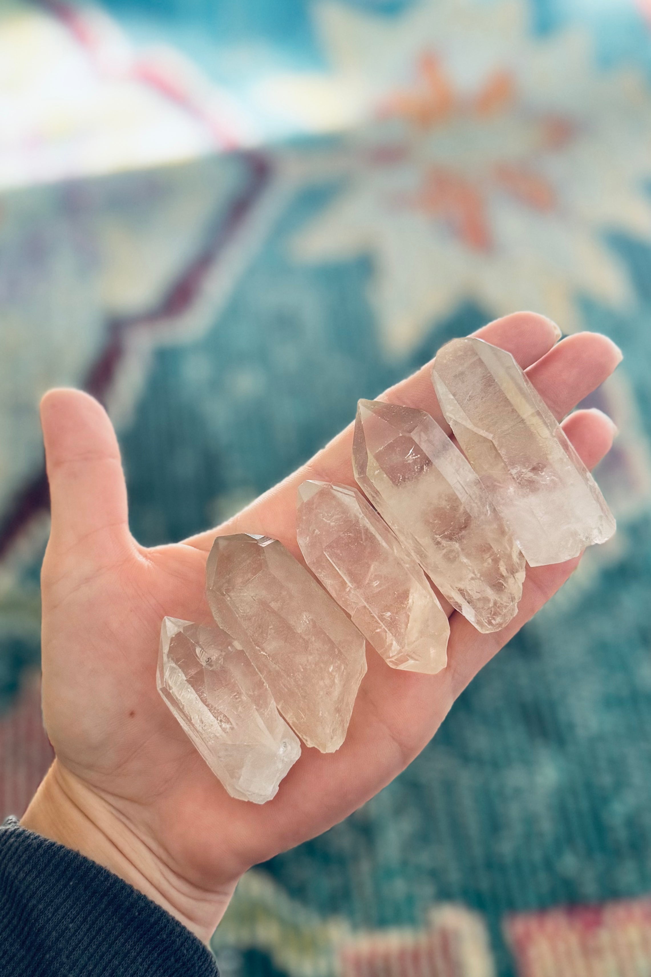 Silver Quartz Points, Raw Clear Quartz Points from Brazil | | Wiccan Center