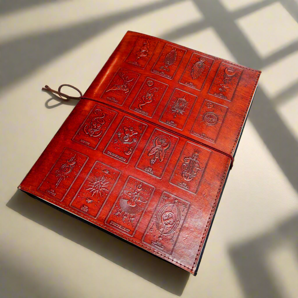 Mystic Tarot: 10x13 Leather Journal | Journal | Wiccan Center